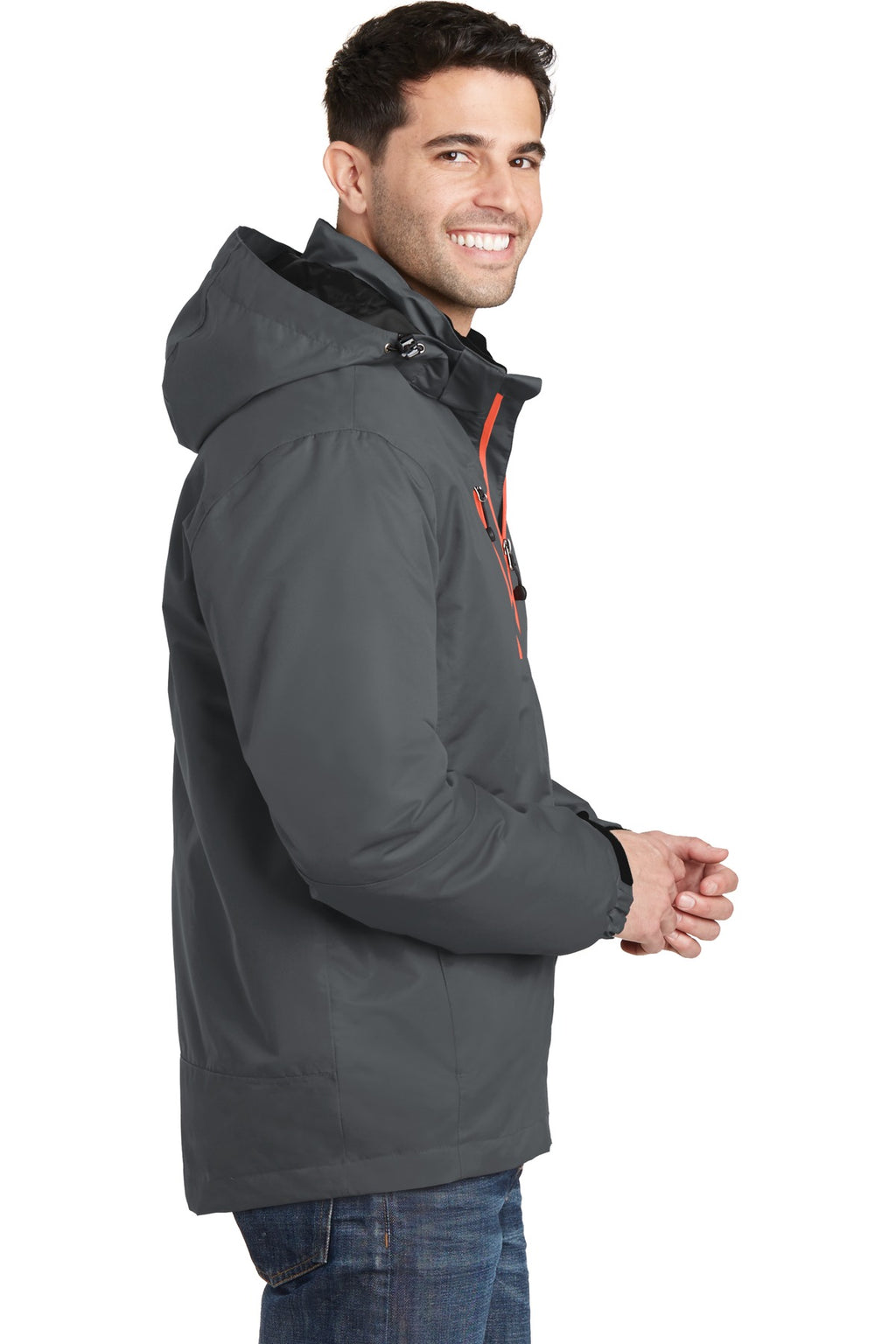 Port Authority Vortex Waterproof 3-in-1 Jacket. J332 - Magnet/ Orange - side