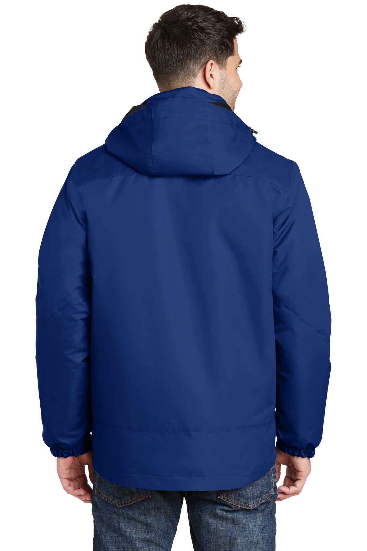 Port Authority Vortex Waterproof 3-in-1 Jacket. J332 - Night Sky Blue/ Black - back