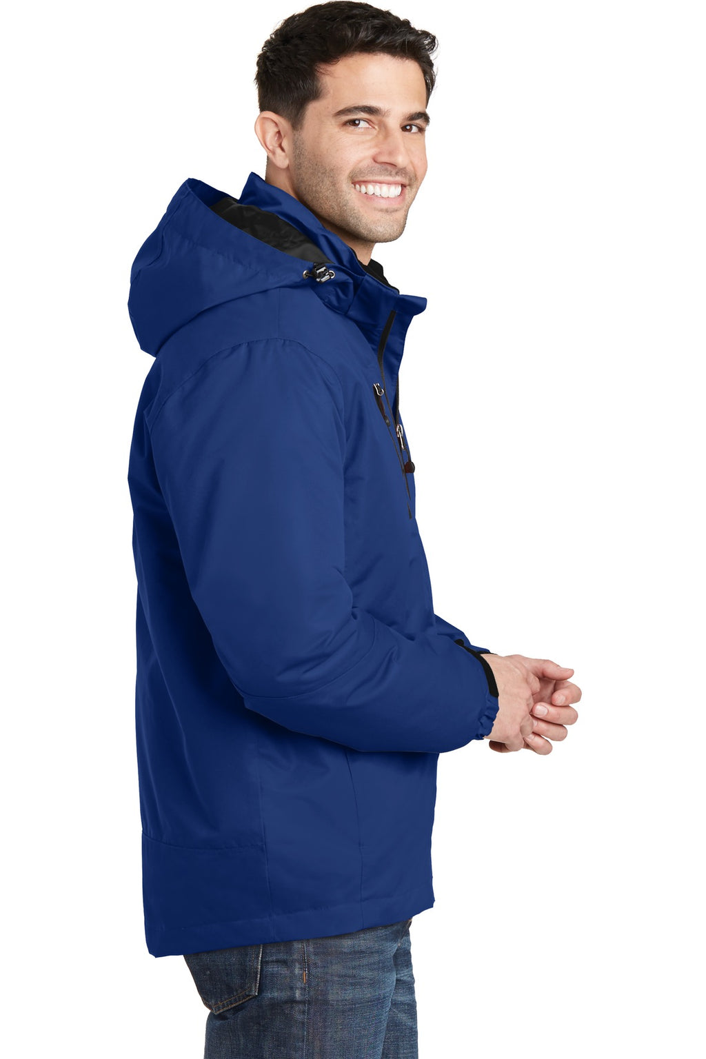 Port Authority Vortex Waterproof 3-in-1 Jacket. J332 - Night Sky Blue/ Black - side