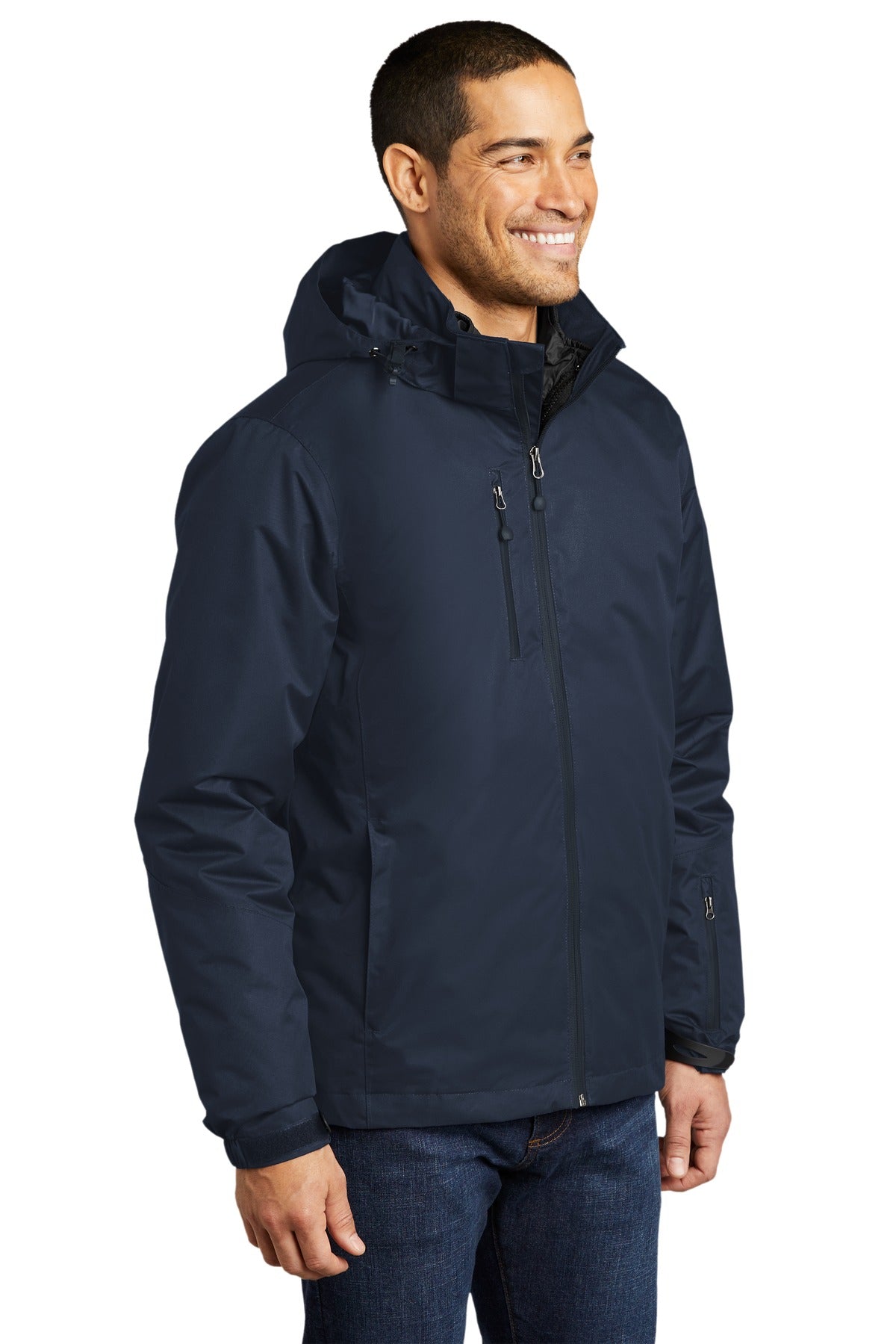 Port Authority Vortex Waterproof 3-in-1 Jacket. J332 - River Blue Navy/ River Blue Navy - three_q