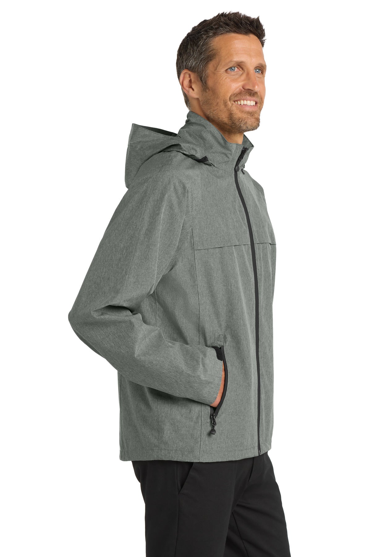 Port Authority Torrent Waterproof Jacket. J333 - Dark Grey Heather - side