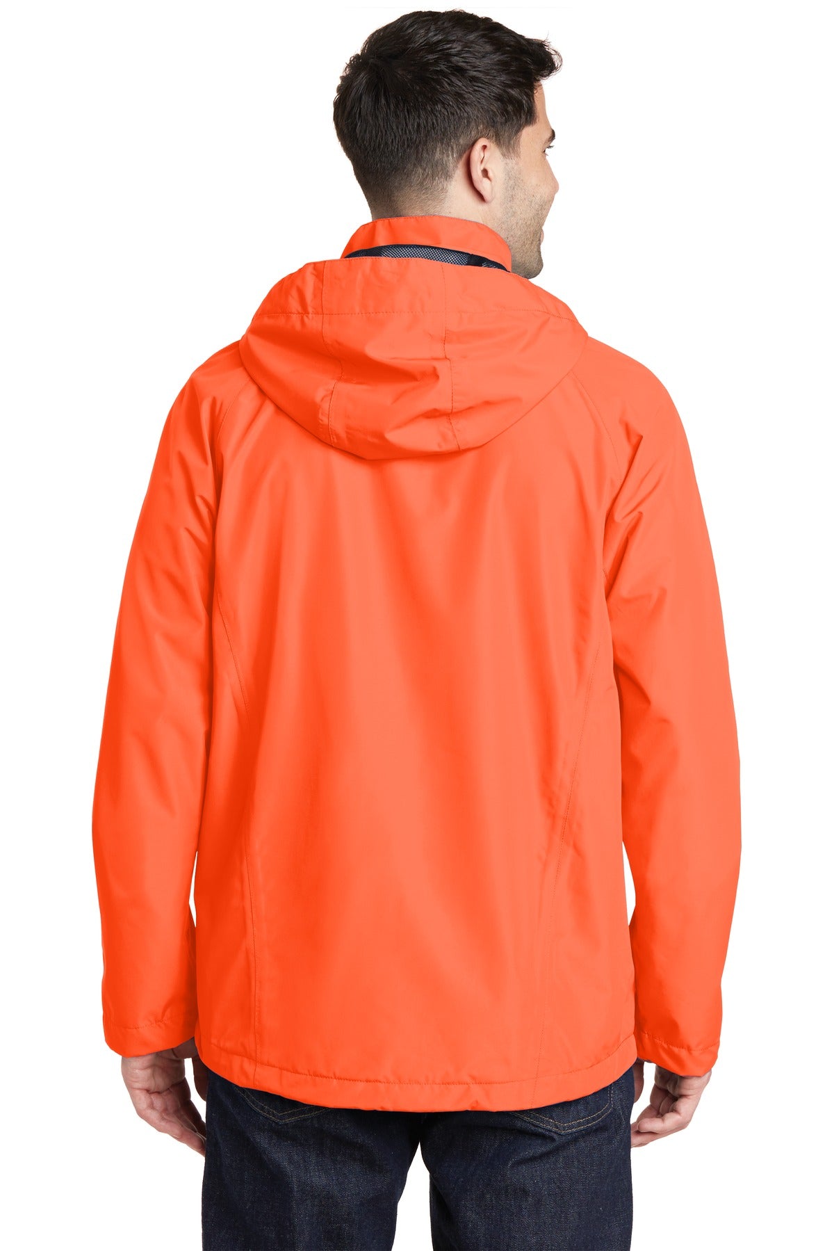 Port Authority Torrent Waterproof Jacket. J333 - Orange Crush - back