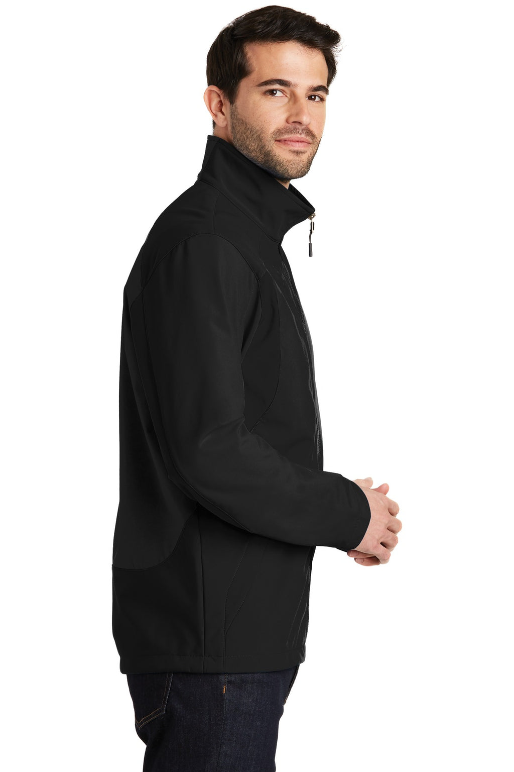 Port Authority Back-Block Soft Shell Jacket. J336 - Black/ Black - side