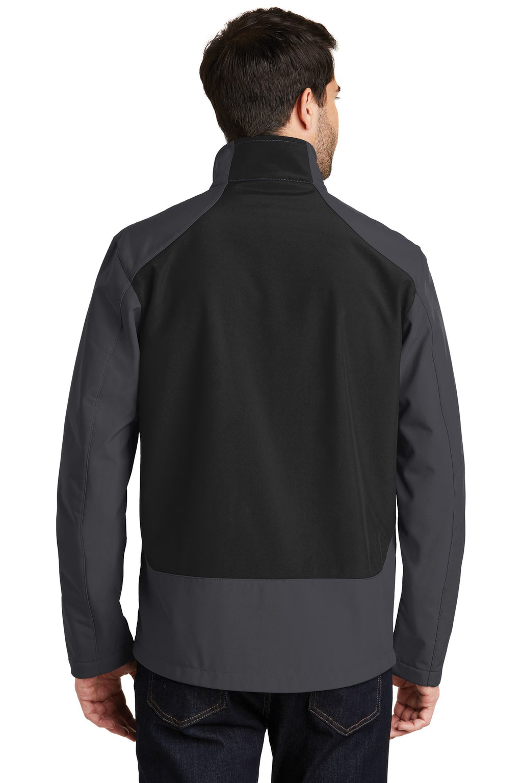 Port Authority Back-Block Soft Shell Jacket. J336 - Battleship Grey/ Black - back