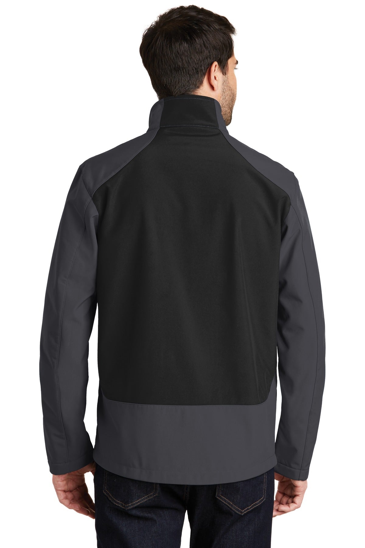 Port Authority Back-Block Soft Shell Jacket. J336 - Battleship Grey/ Black - back