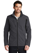 Port Authority Back-Block Soft Shell Jacket. J336 - Battleship Grey/ Black - front