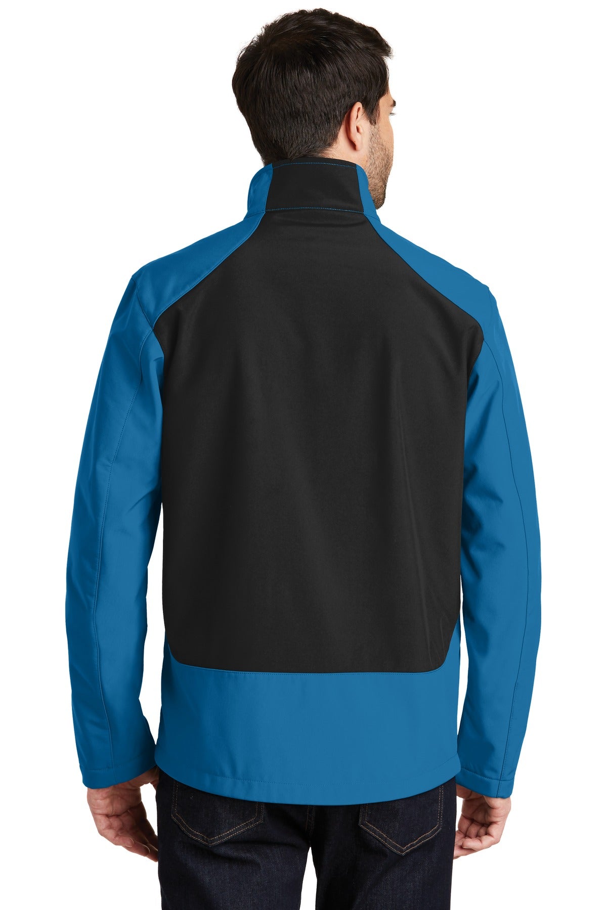 Port Authority Back-Block Soft Shell Jacket. J336 - Imperial Blue/ Black - back