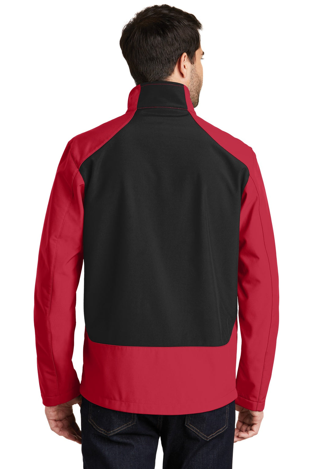 Port Authority Back-Block Soft Shell Jacket. J336 - Rich Red/ Black - back