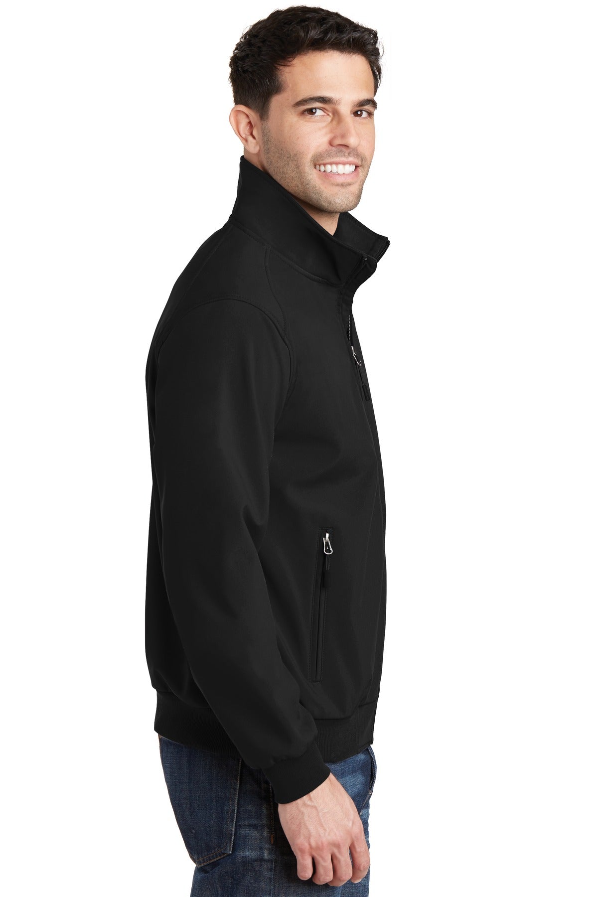 Port Authority Soft Shell Bomber Jacket. J337 - Black - side