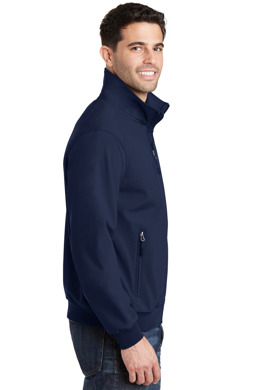Port Authority Soft Shell Bomber Jacket. J337 - Dress Blue Navy - side