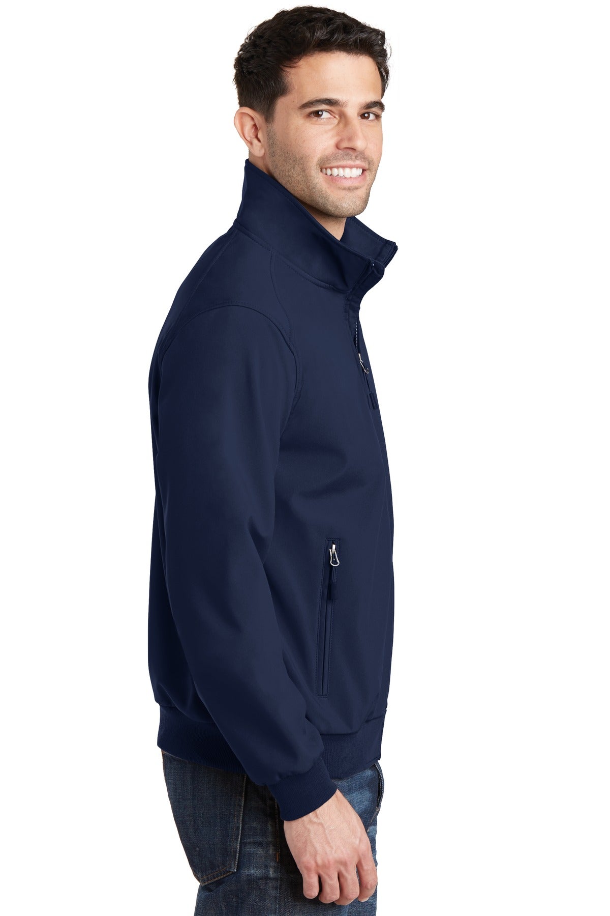 Port Authority Soft Shell Bomber Jacket. J337 - Dress Blue Navy - side
