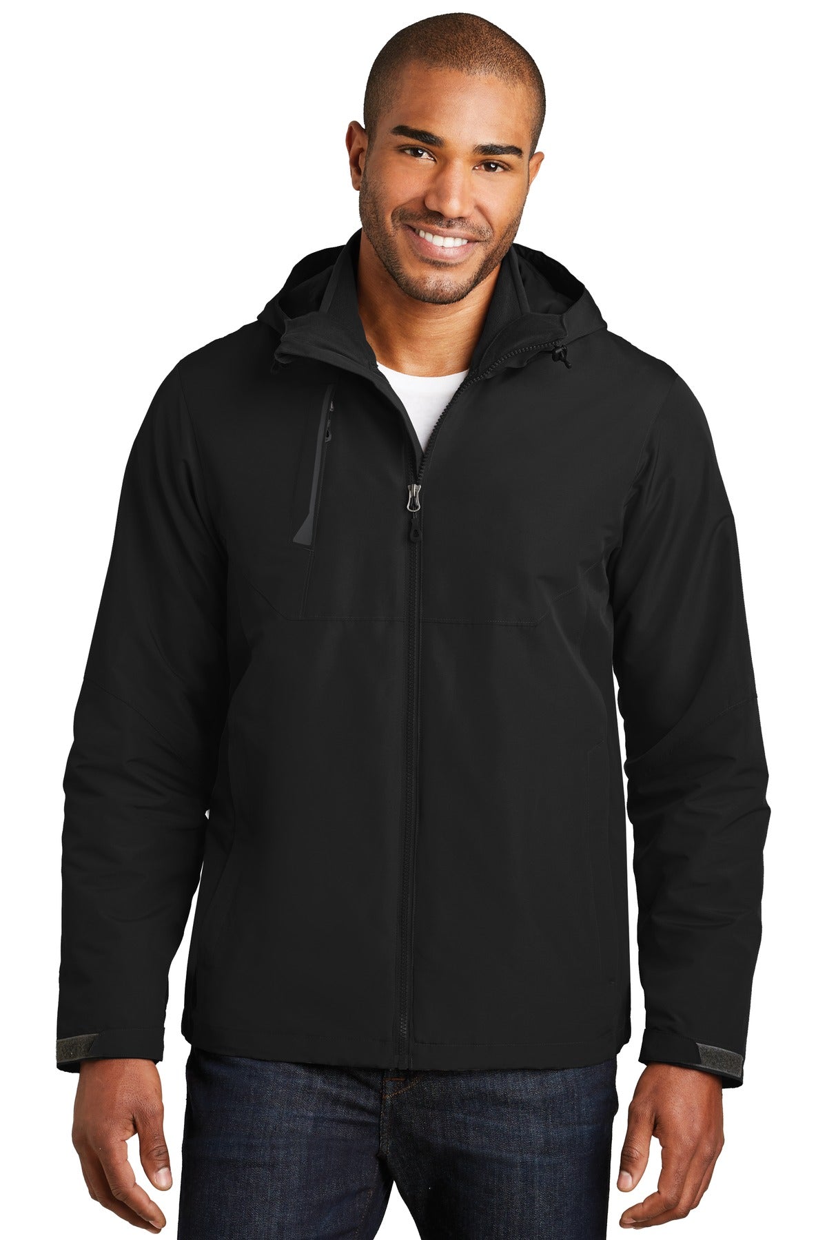 Port Authority Merge 3-in-1 Jacket. J338 - Deep Black - front