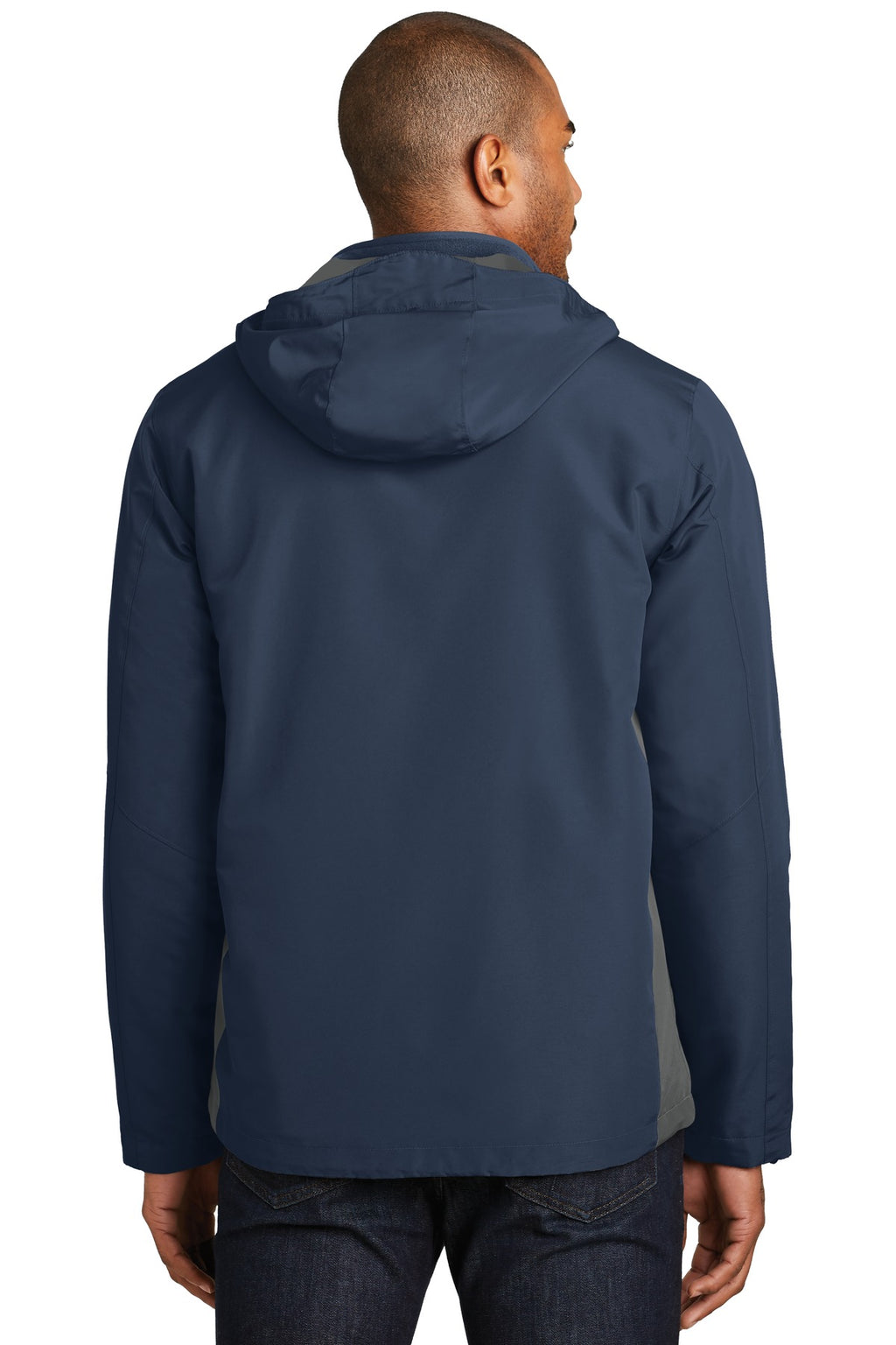 Port Authority Merge 3-in-1 Jacket. J338 - Dress Blue Navy/ Grey Steel - back