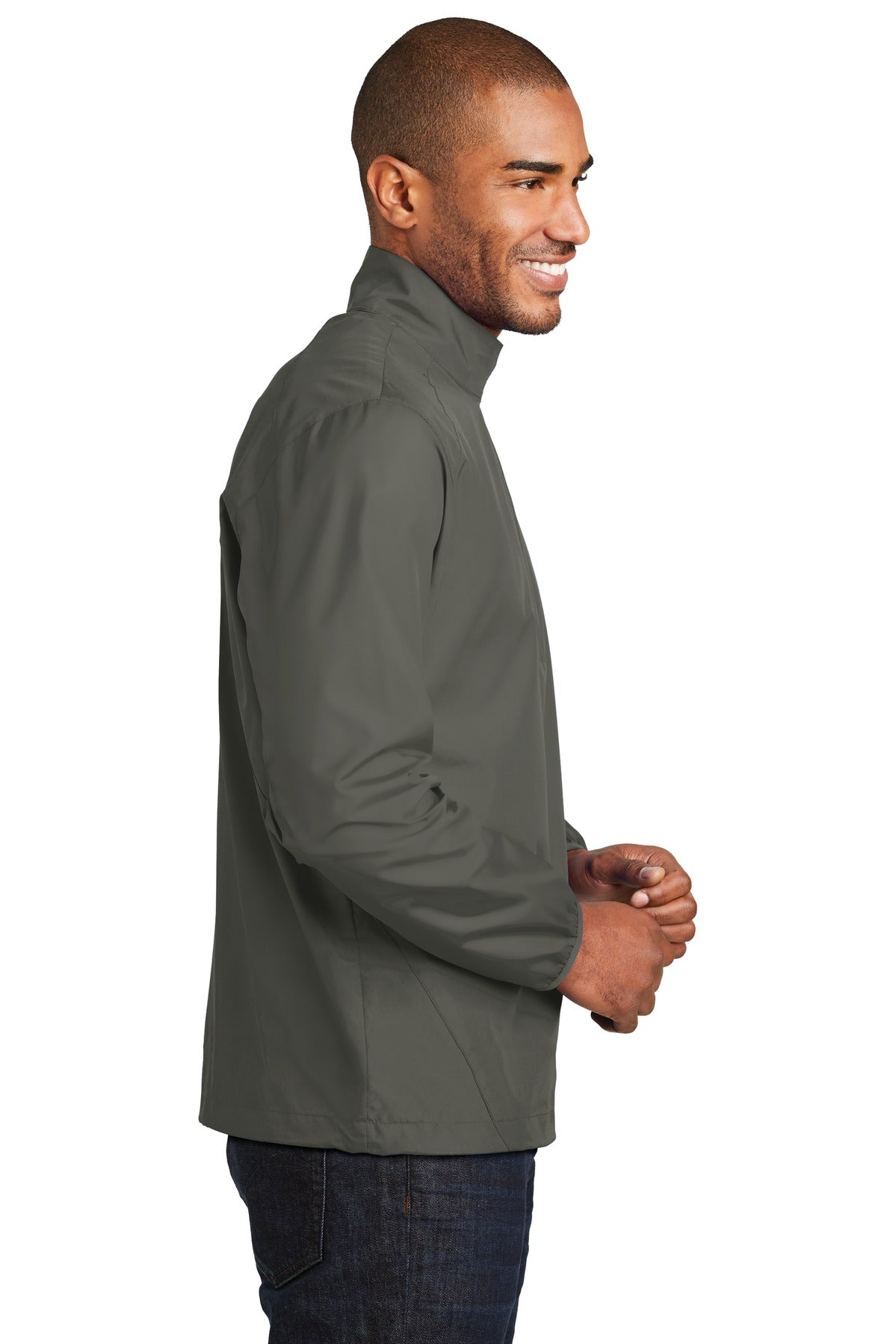 Port Authority Zephyr 1/2-Zip Pullover. J343 - Grey Steel - side