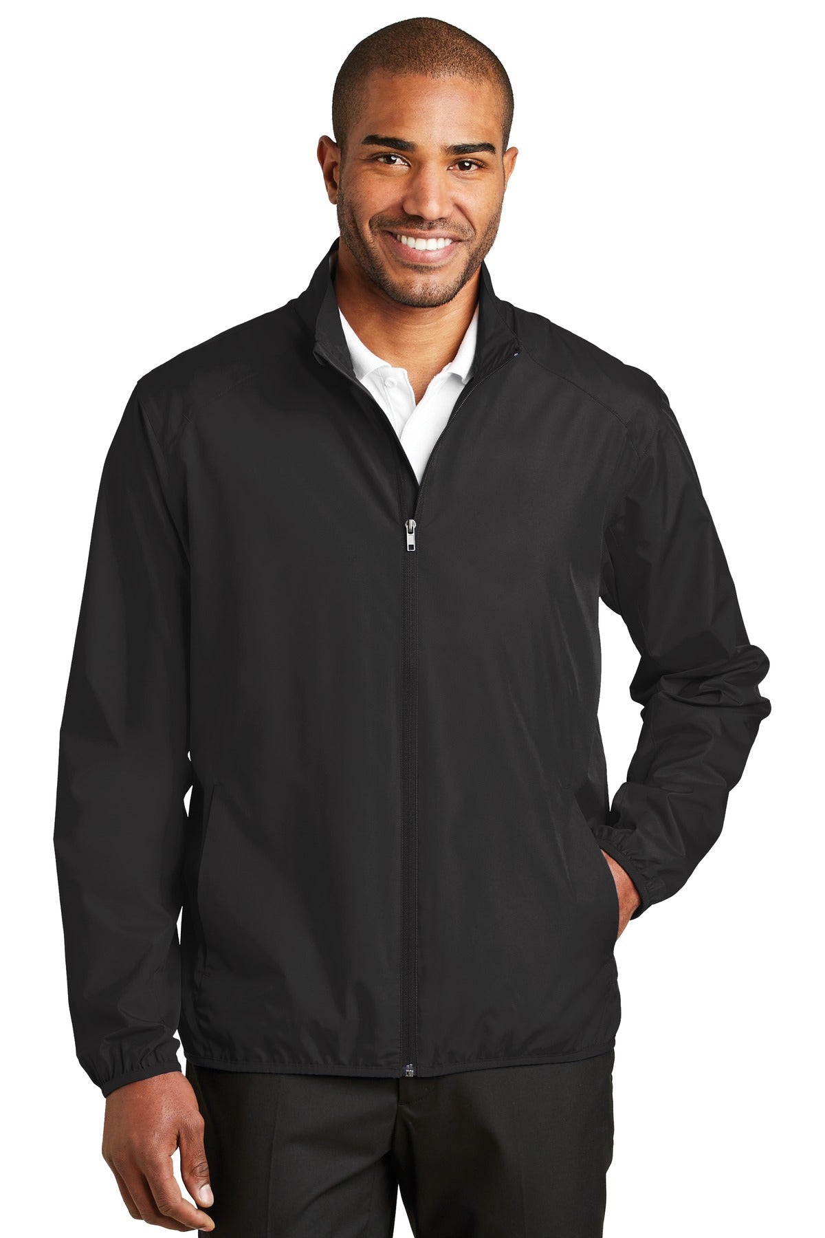 Port Authority Zephyr Full-Zip Jacket. J344 - Black - front