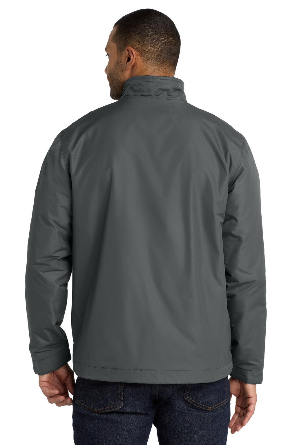 Port Authority Challenger II Jacket. J354 - Steel Grey/ True Black - back