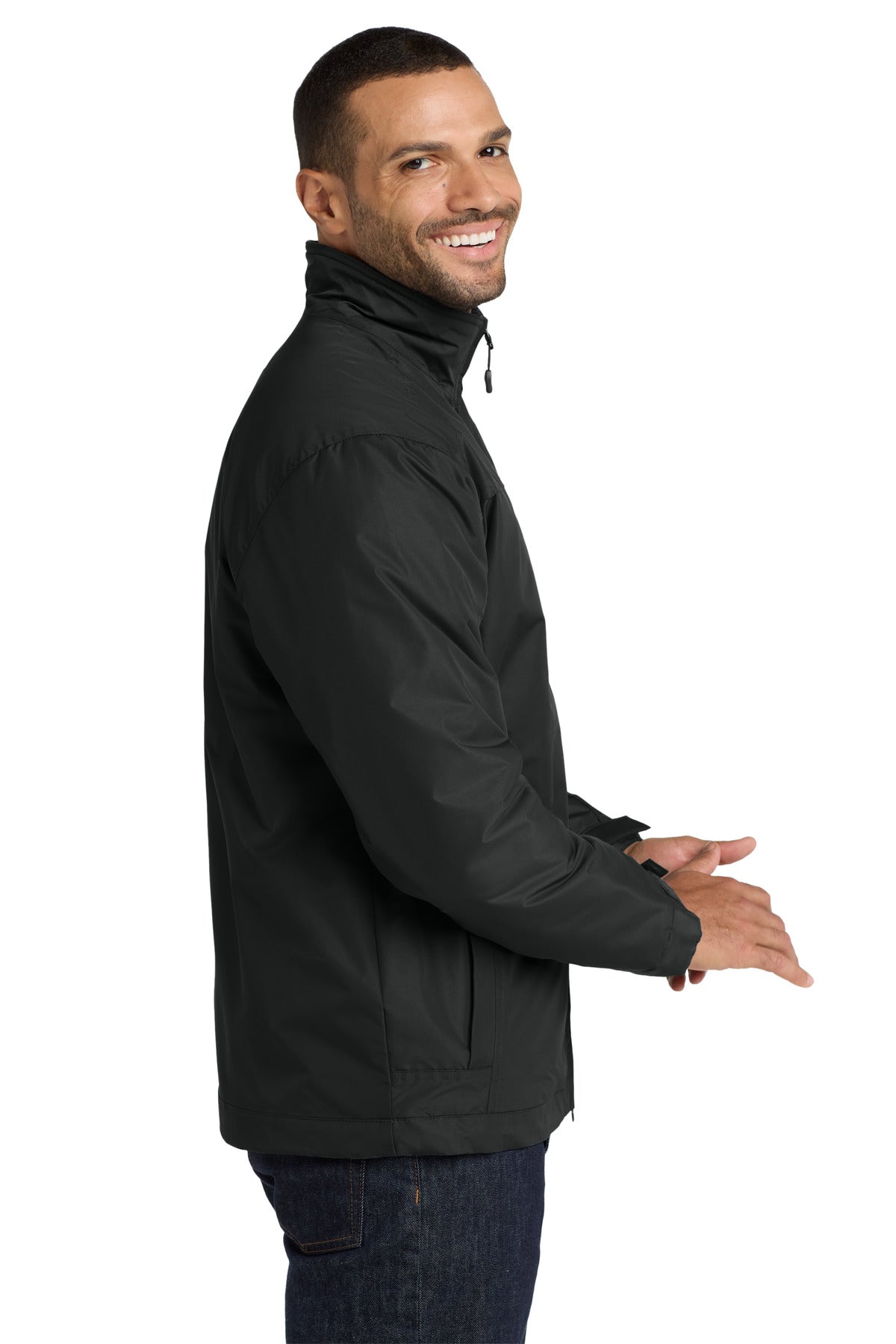 Port Authority Challenger II Jacket. J354 - True Black/ True Black - side