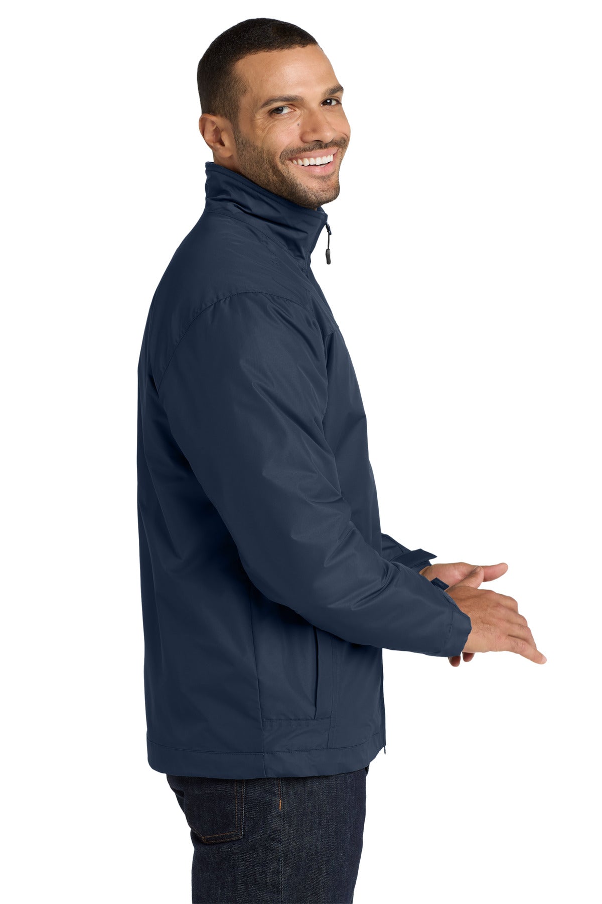 Port Authority Challenger II Jacket. J354 - True Navy/ True Navy - side