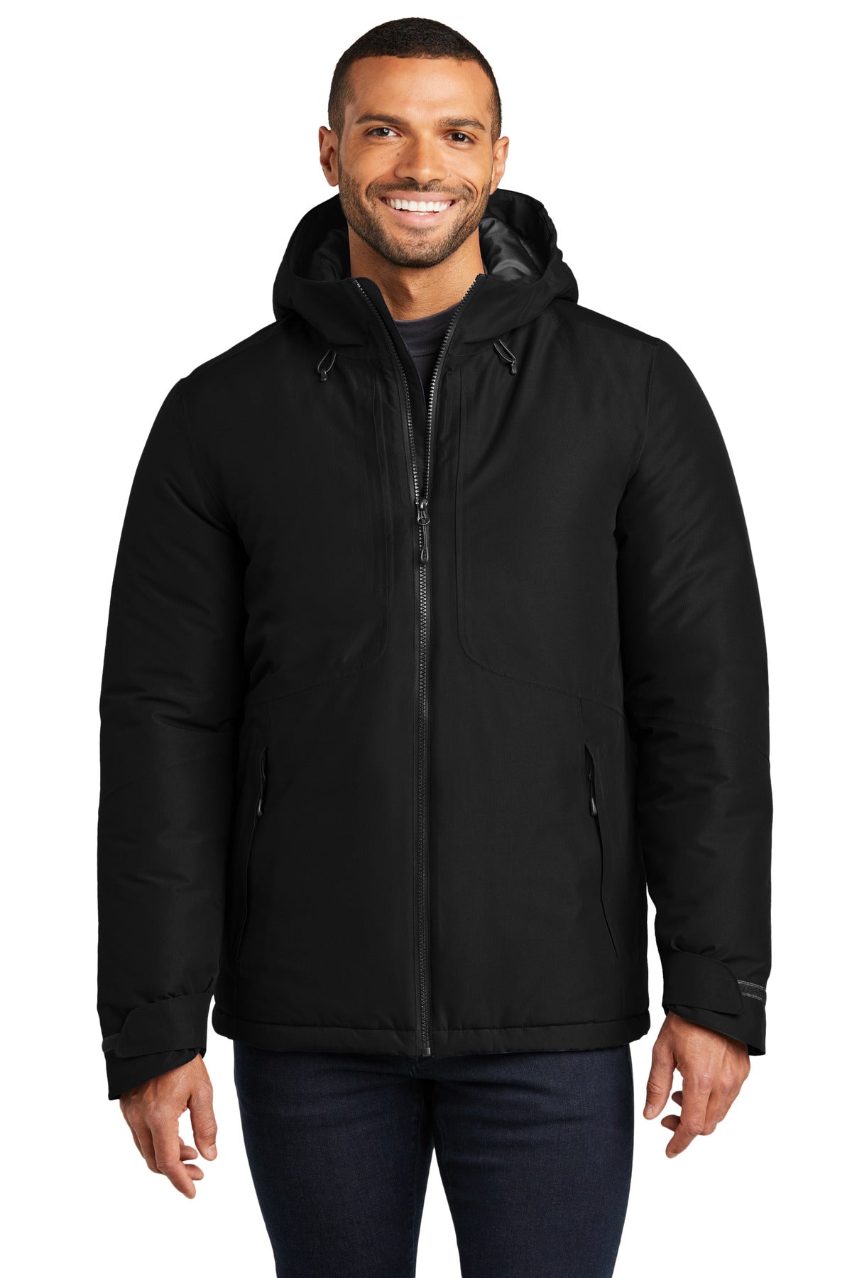 Port Authority Venture Waterproof Insulated Jacket J362 - Deep Black - front