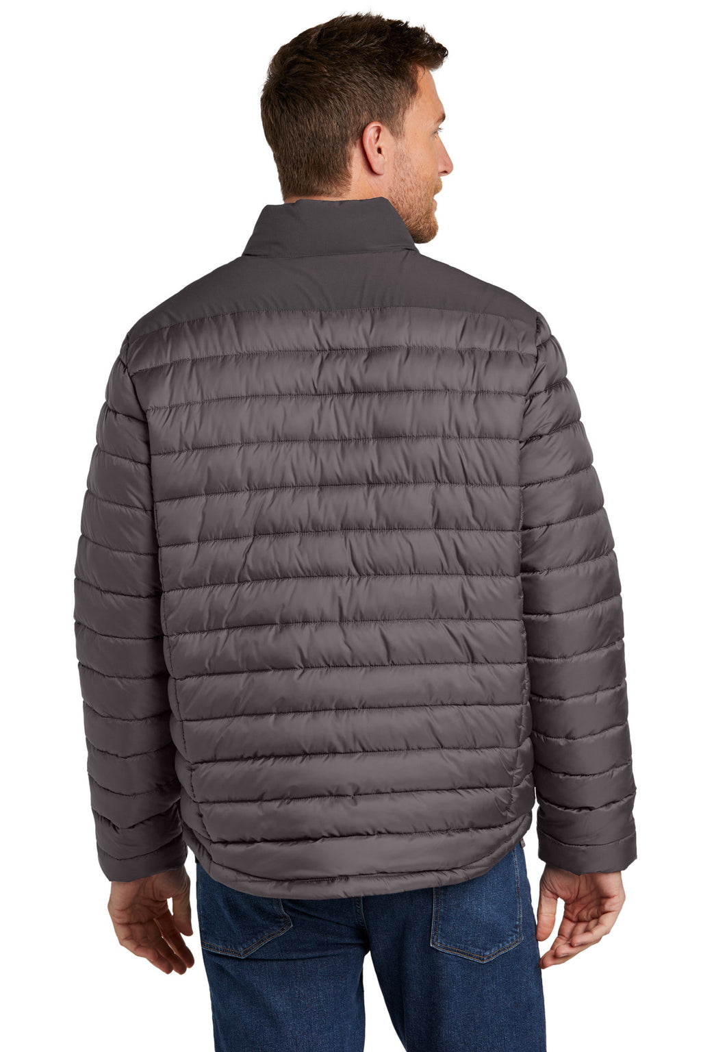Port Authority Horizon Puffy Jacket J364 - Deep Smoke/ Grey Smoke - back