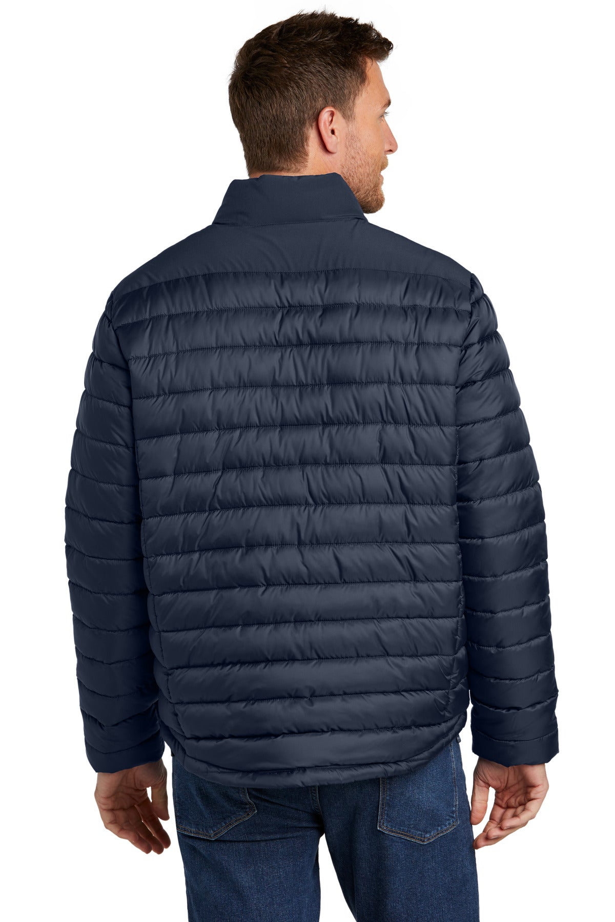 Port Authority Horizon Puffy Jacket J364 - Dress Blue Navy - back
