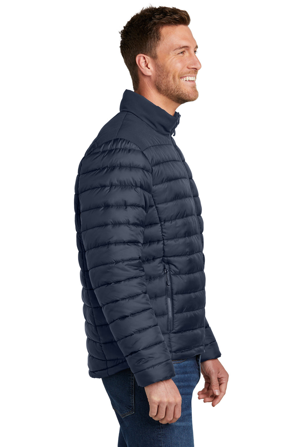 Port Authority Horizon Puffy Jacket J364 - Dress Blue Navy - side
