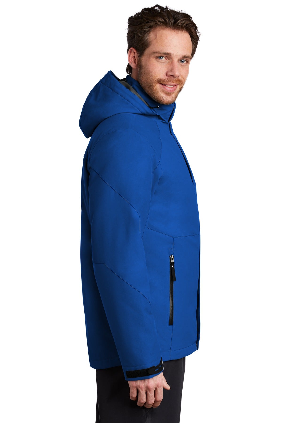 Port Authority Insulated Waterproof Tech Jacket J405 - Cobalt Blue - side