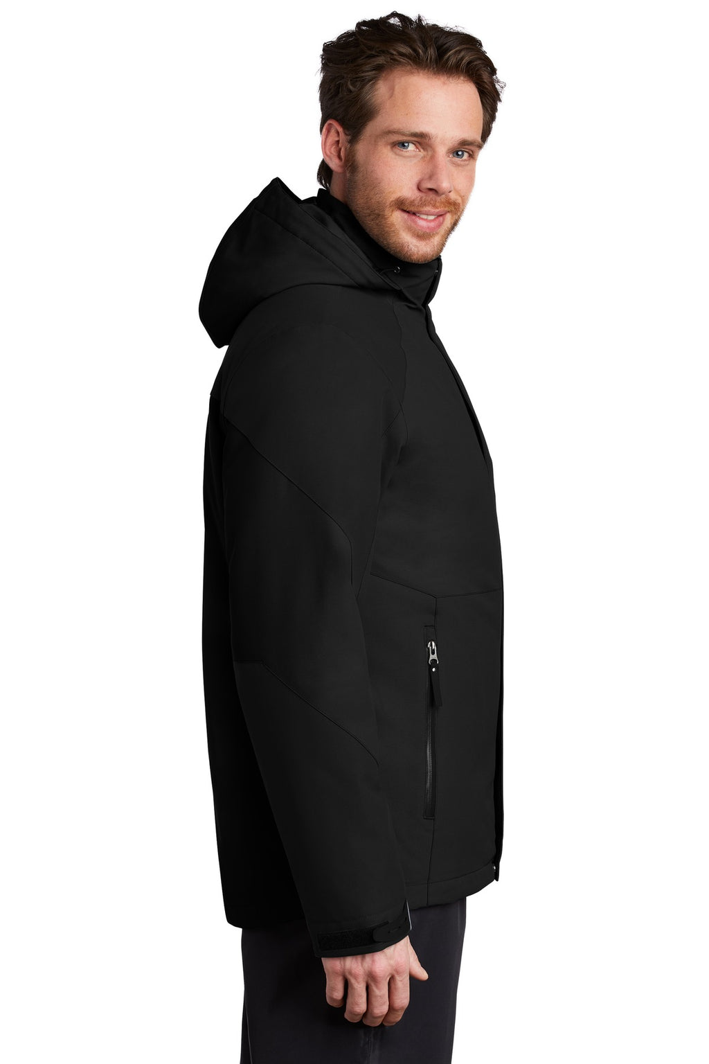 Port Authority Insulated Waterproof Tech Jacket J405 - Deep Black - side