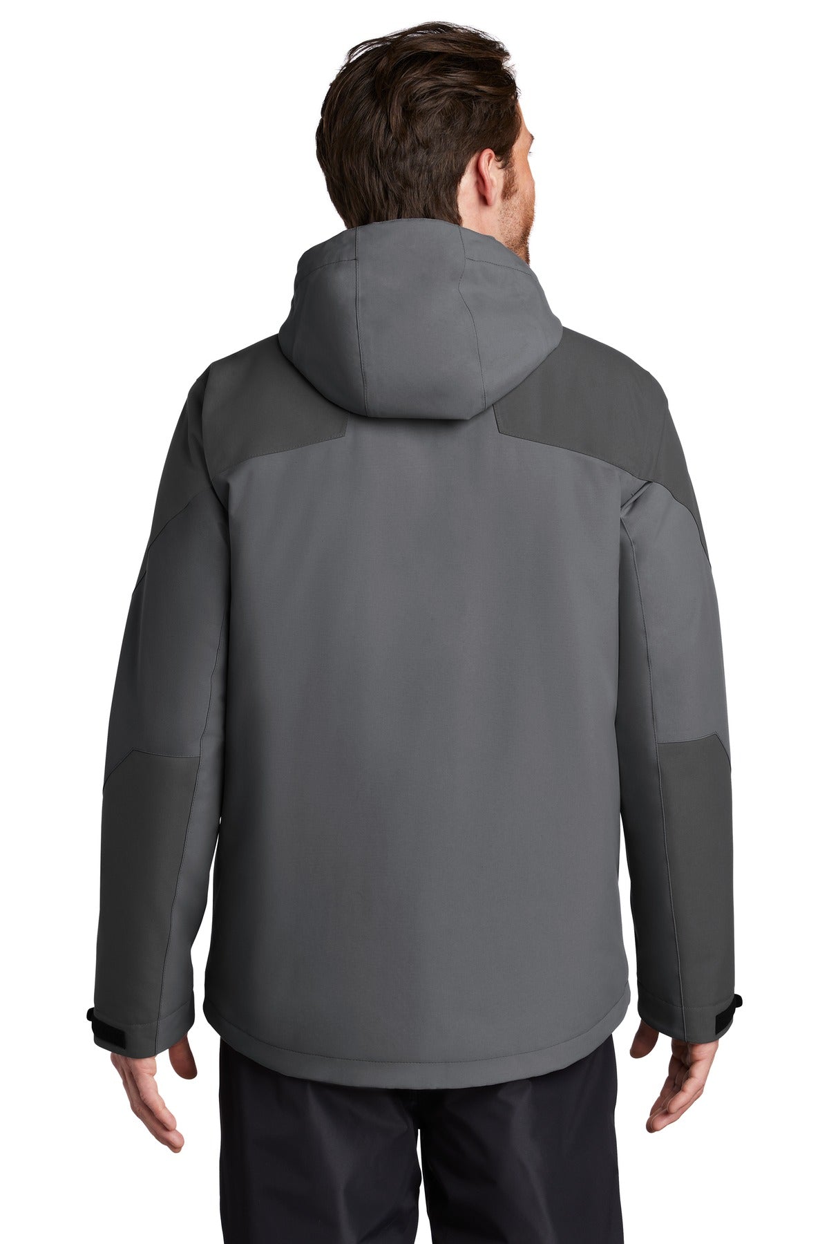 Port Authority Insulated Waterproof Tech Jacket J405 - Shadow Grey/ Storm Grey - back