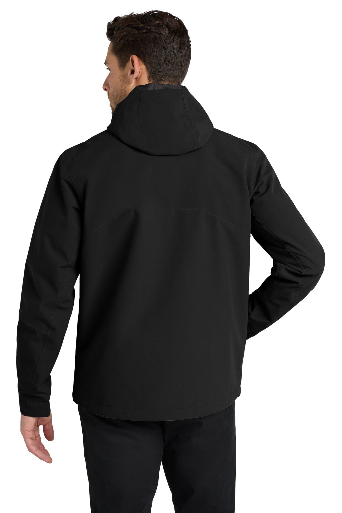 Port Authority Tech Rain Jacket J406 - Deep Black - back