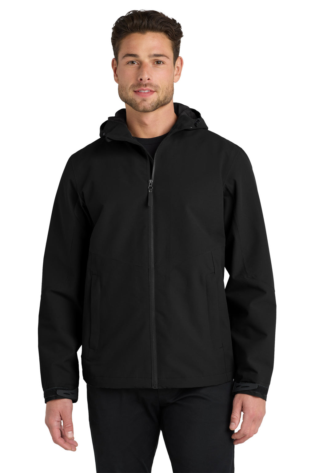 Port Authority Tech Rain Jacket J406 - Deep Black - front