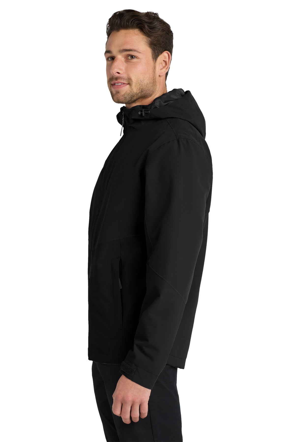 Port Authority Tech Rain Jacket J406 - Deep Black - side