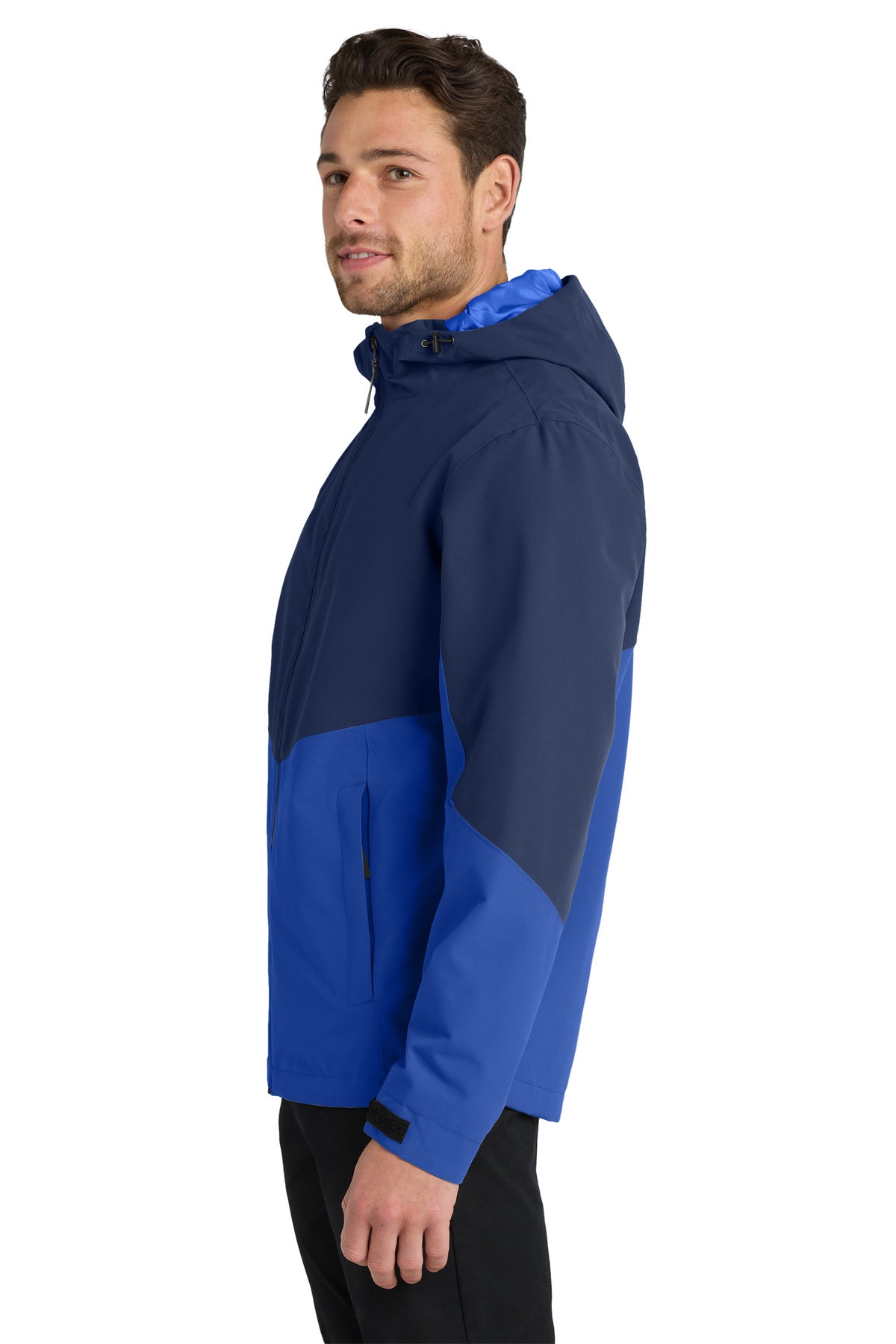 Port Authority Tech Rain Jacket J406 - Estate Blue/ Cobalt Blue - side