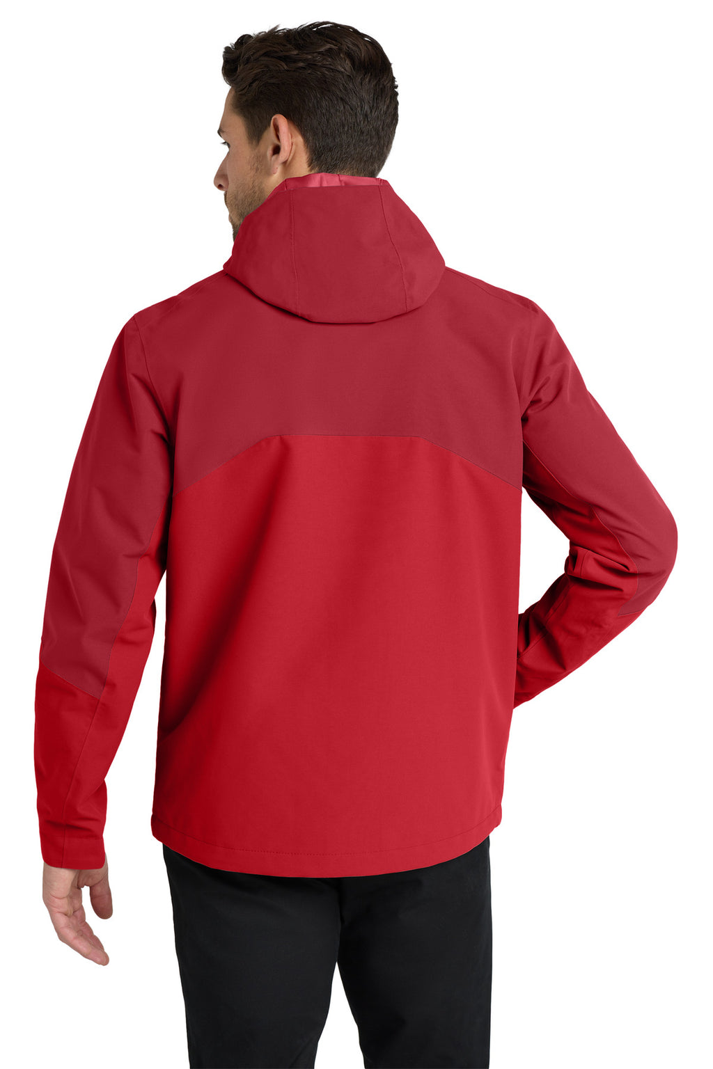 Port Authority Tech Rain Jacket J406 - Sangria/ True Red - back