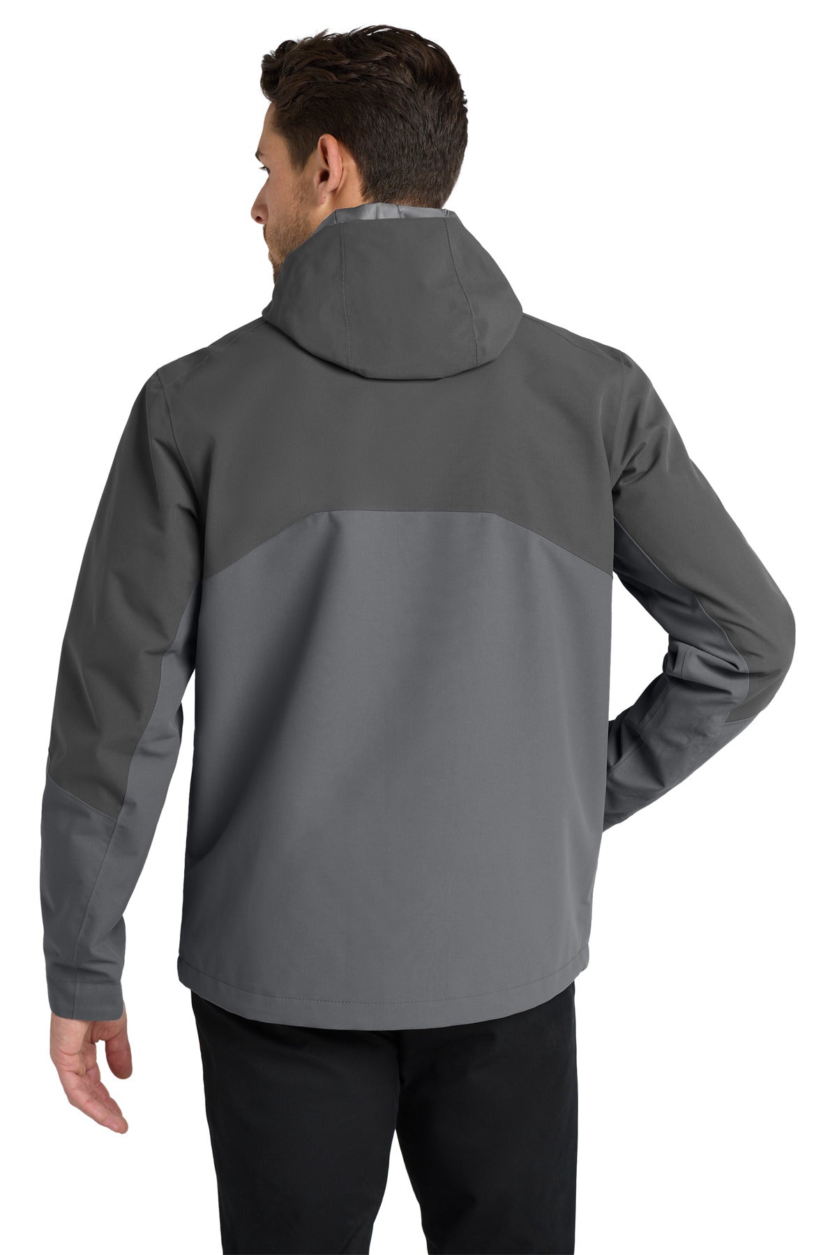 Port Authority Tech Rain Jacket J406 - Storm Grey/ Shadow Grey - back