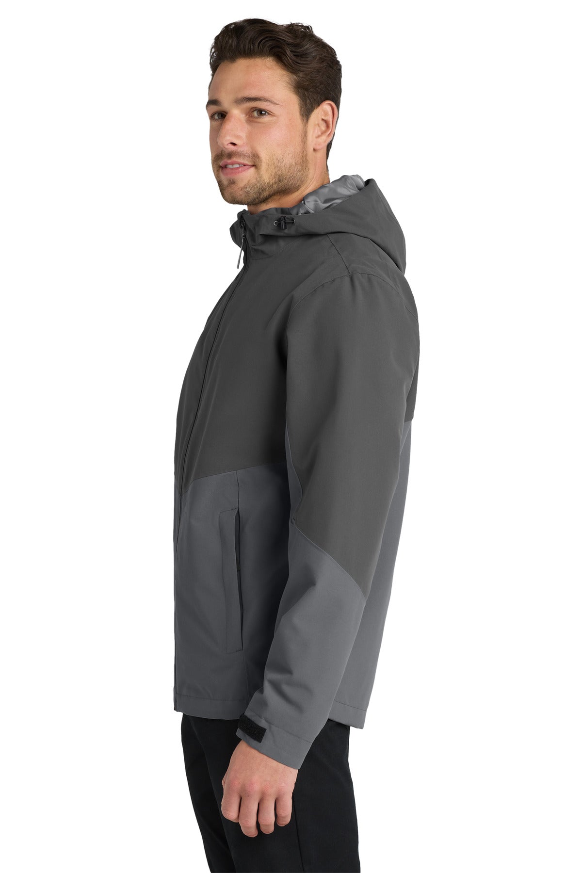 Port Authority Tech Rain Jacket J406 - Storm Grey/ Shadow Grey - side