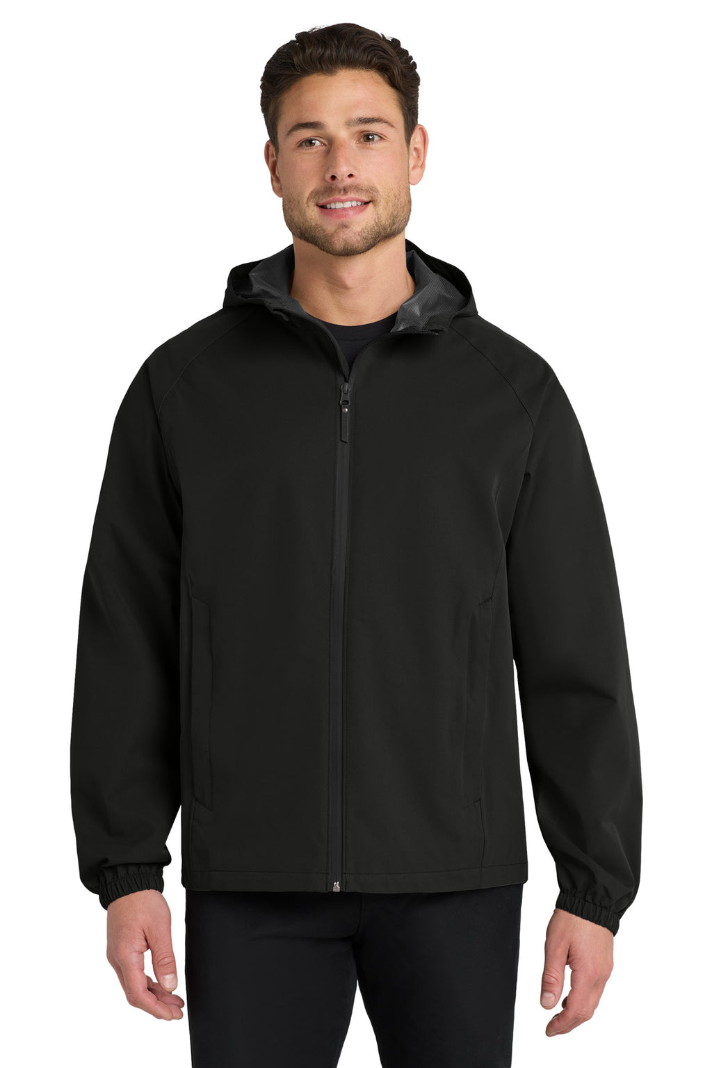 Port Authority Essential Rain Jacket J407 - Deep Black - front