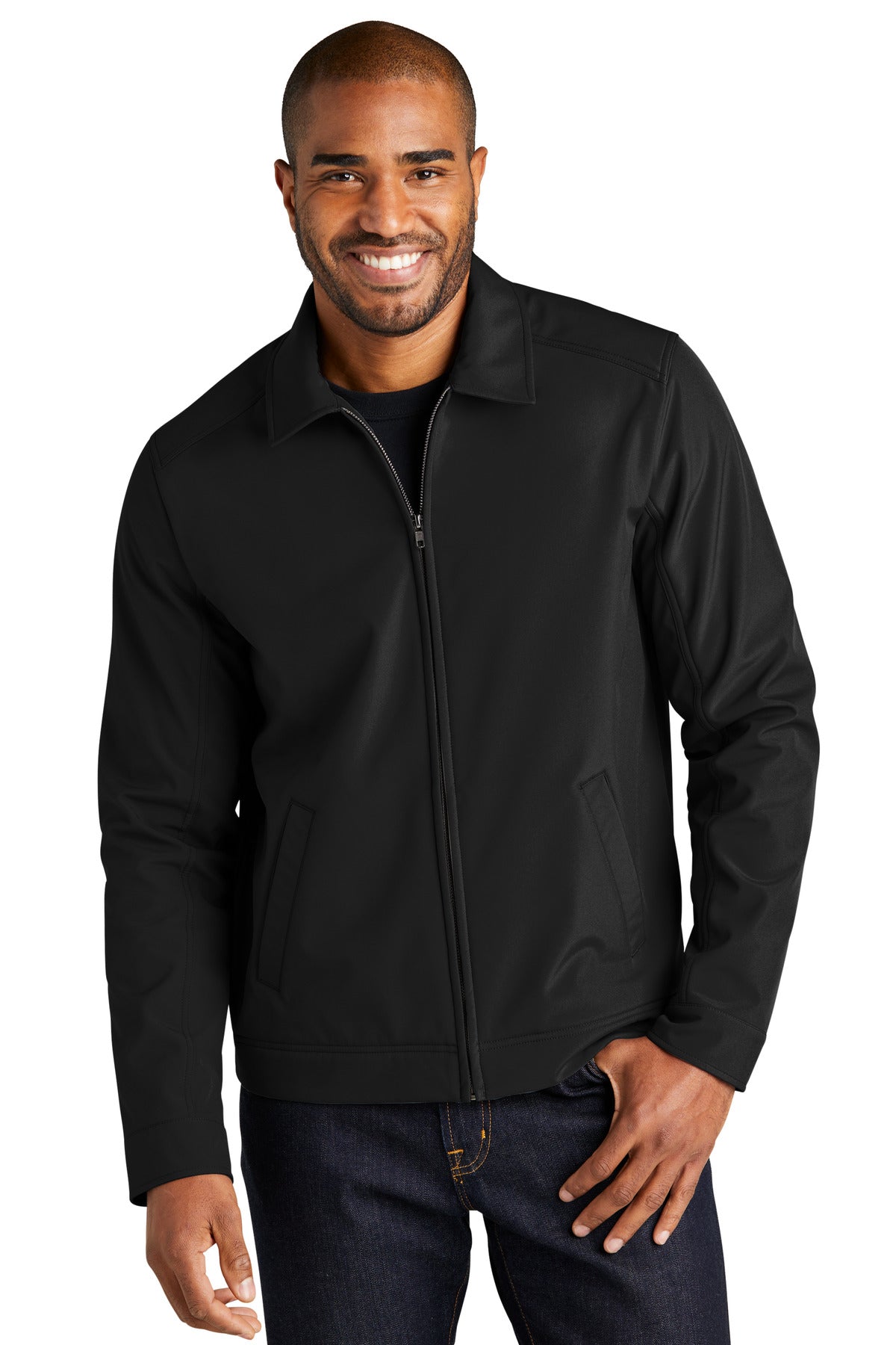 Port Authority Mechanic Soft Shell Jacket J417 - Black - front