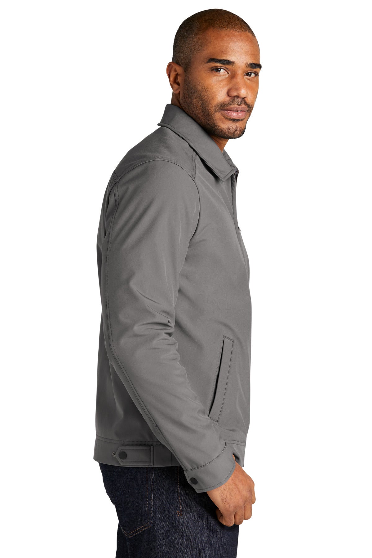 Port Authority Mechanic Soft Shell Jacket J417 - Deep Smoke - side
