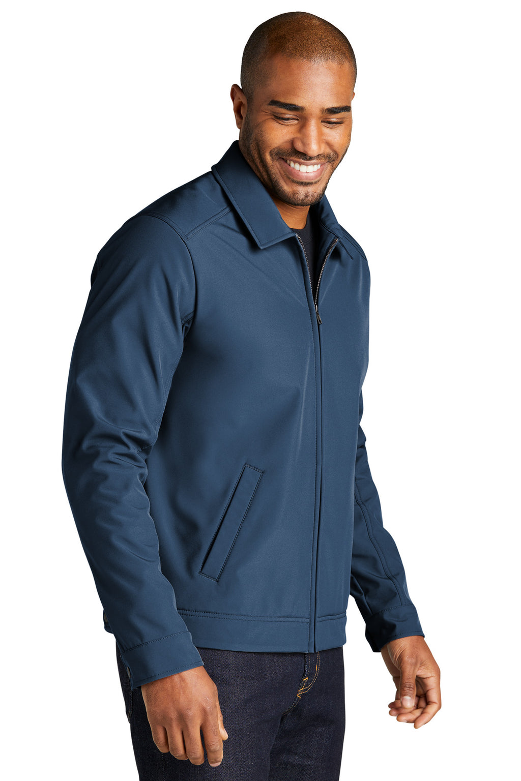 Port Authority Mechanic Soft Shell Jacket J417 - Dress Blue Navy - three_q