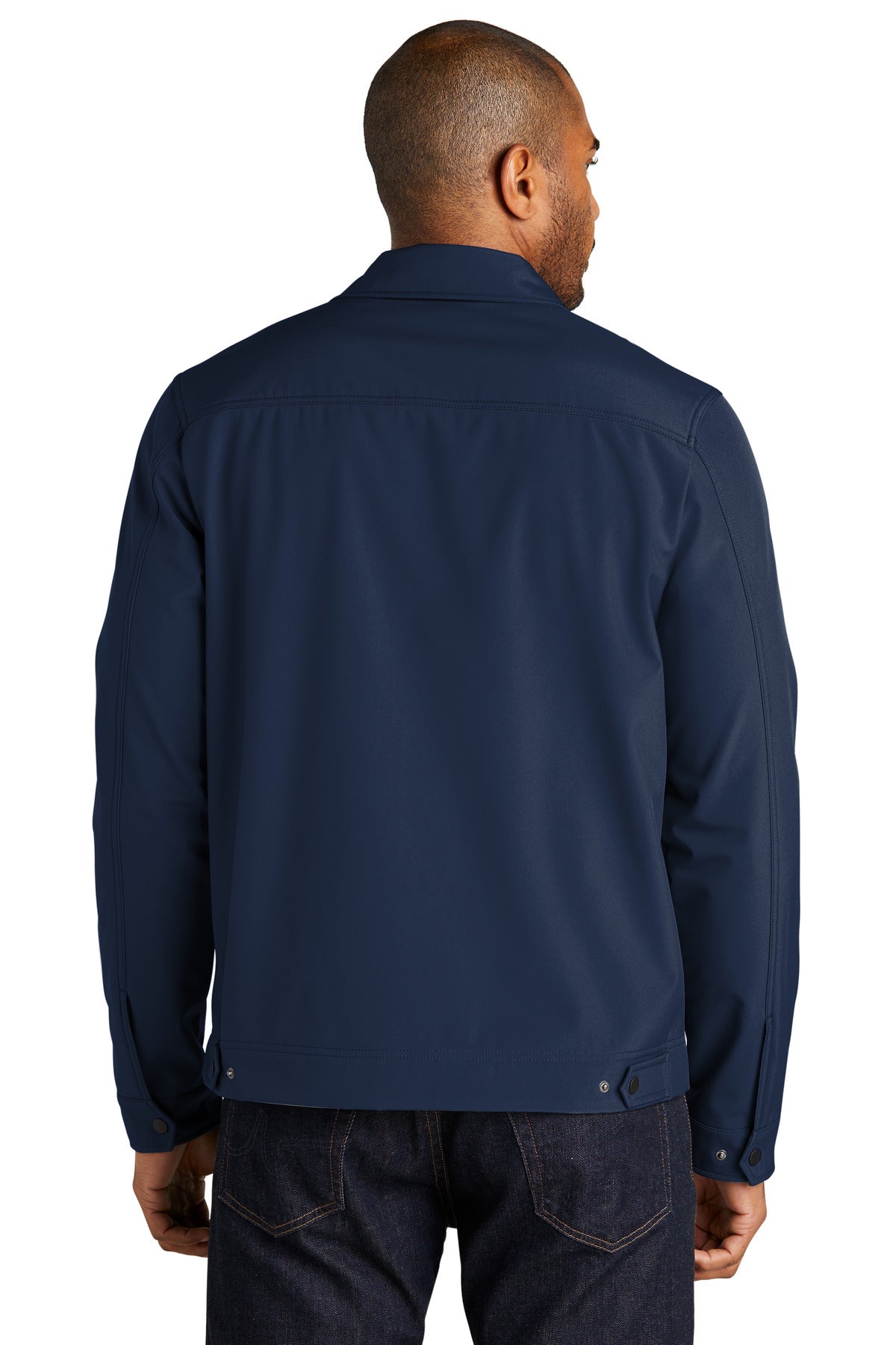 Port Authority Mechanic Soft Shell Jacket J417 - Dress Blue Navy - back