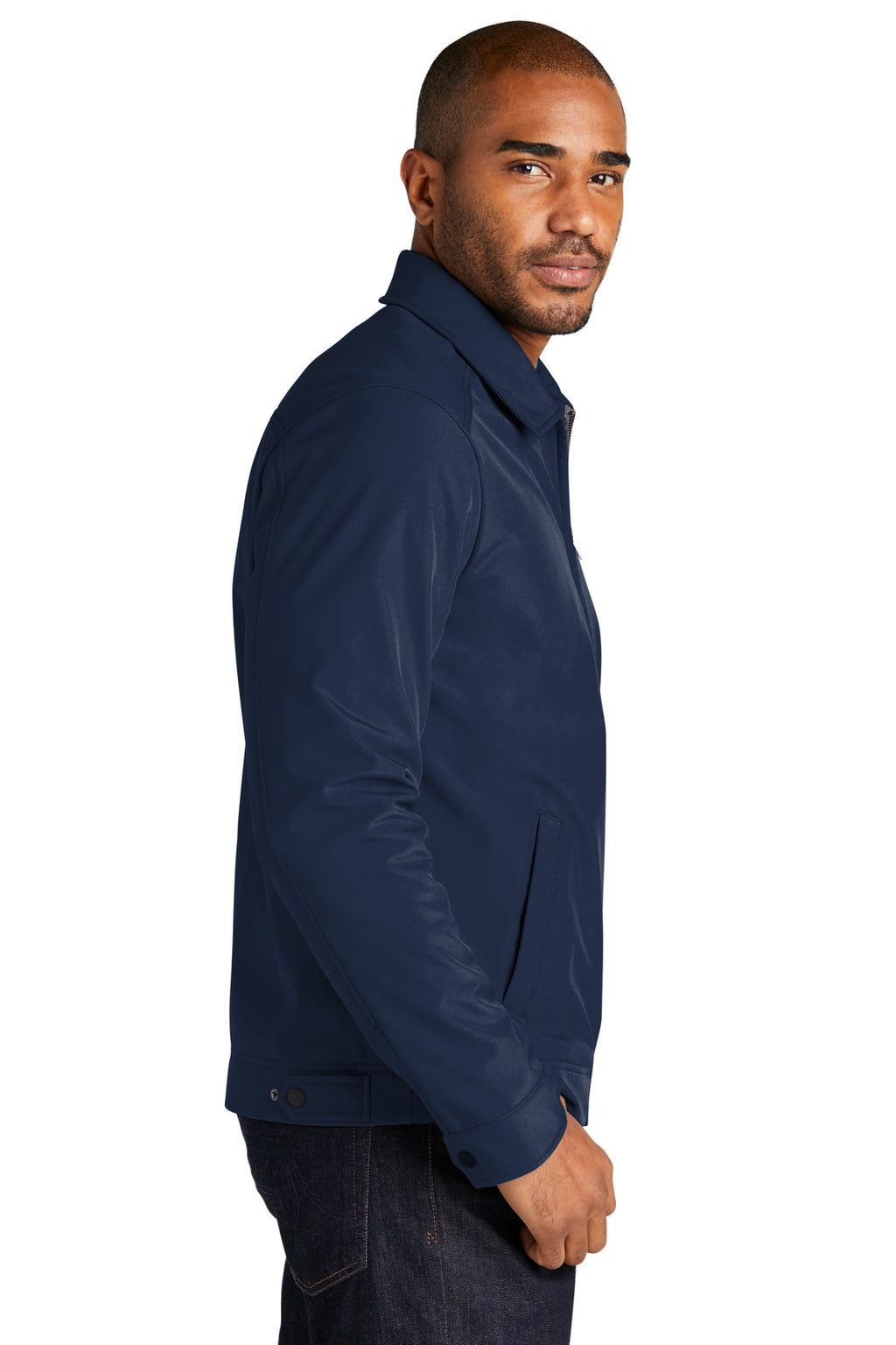 Port Authority Mechanic Soft Shell Jacket J417 - Dress Blue Navy - side