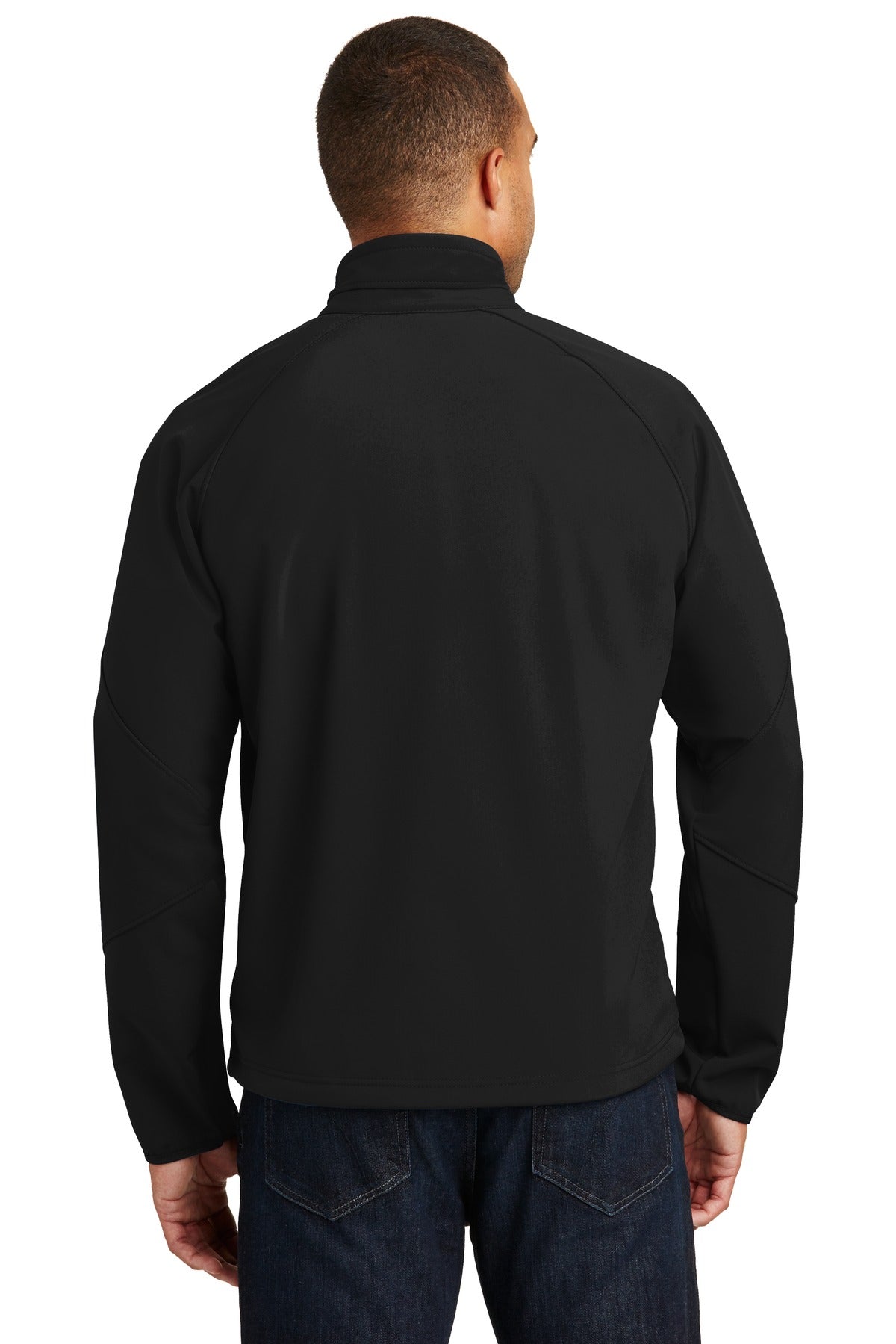 Port Authority Textured Soft Shell Jacket. J705 - Black - back