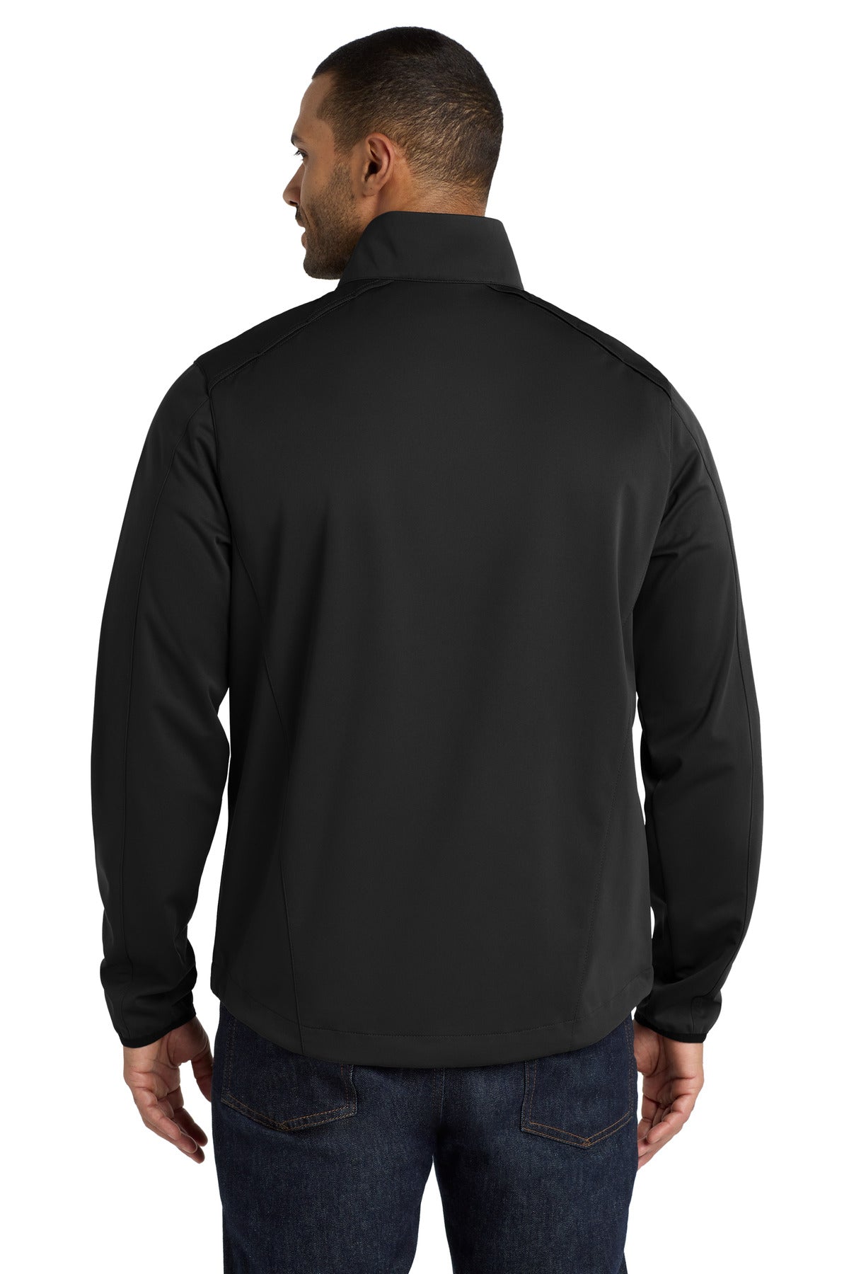 Port Authority Active 1/2-Zip Soft Shell Jacket. J716 - Deep Black - back