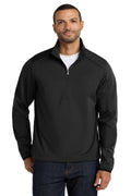 Port Authority Active 1/2-Zip Soft Shell Jacket. J716 - Deep Black - front