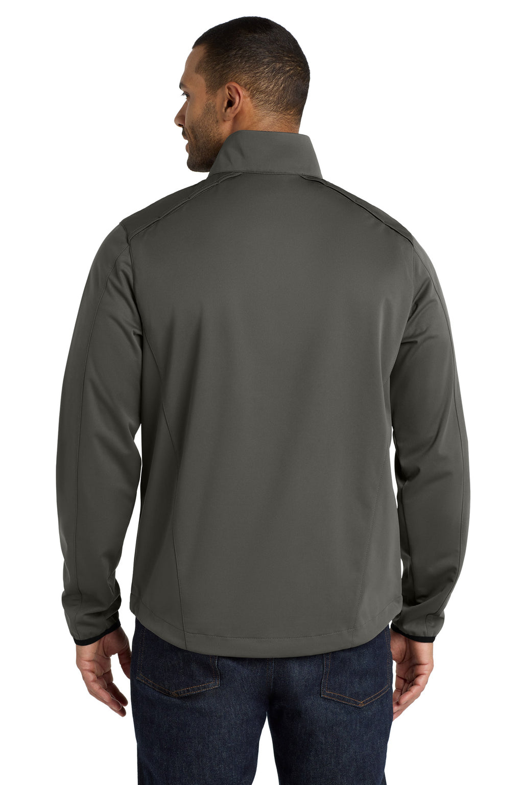 Port Authority Active 1/2-Zip Soft Shell Jacket. J716 - Grey Steel - back
