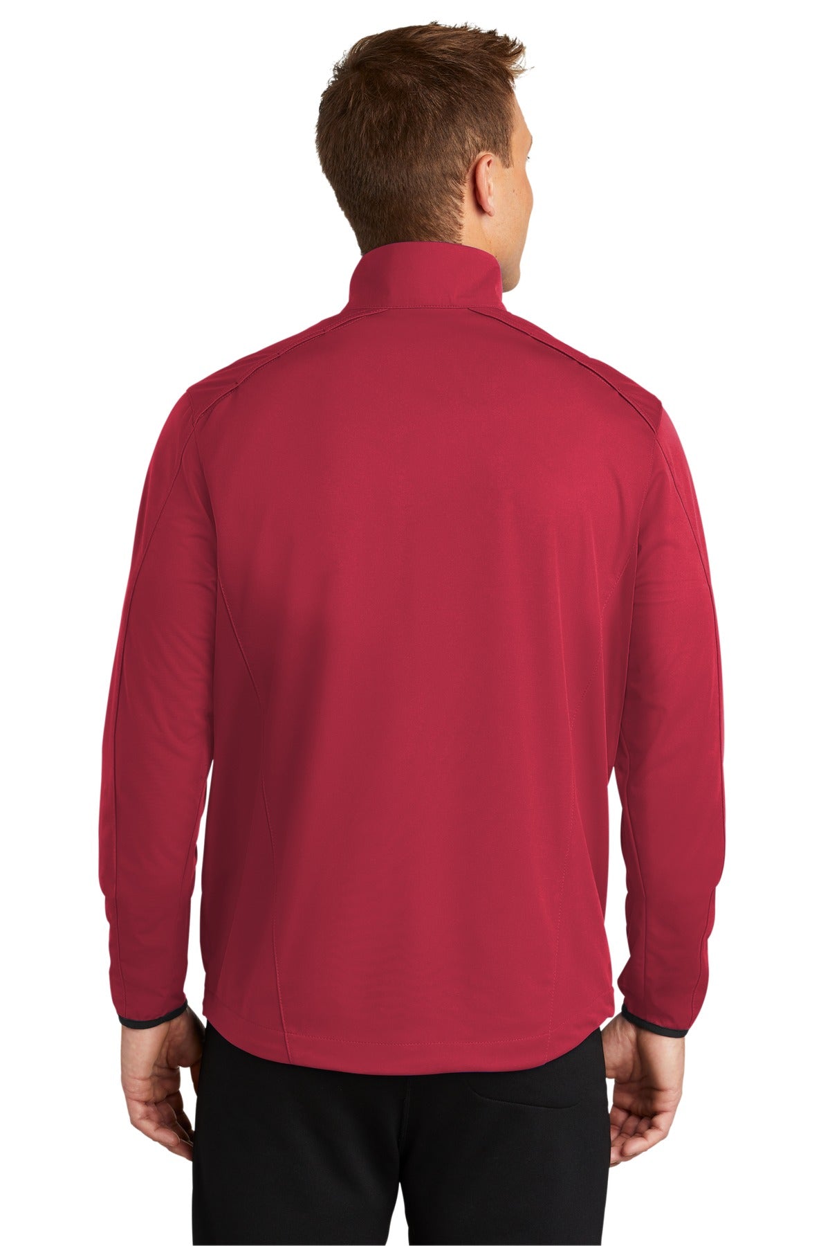 Port Authority Active 1/2-Zip Soft Shell Jacket. J716 - Rich Red - back