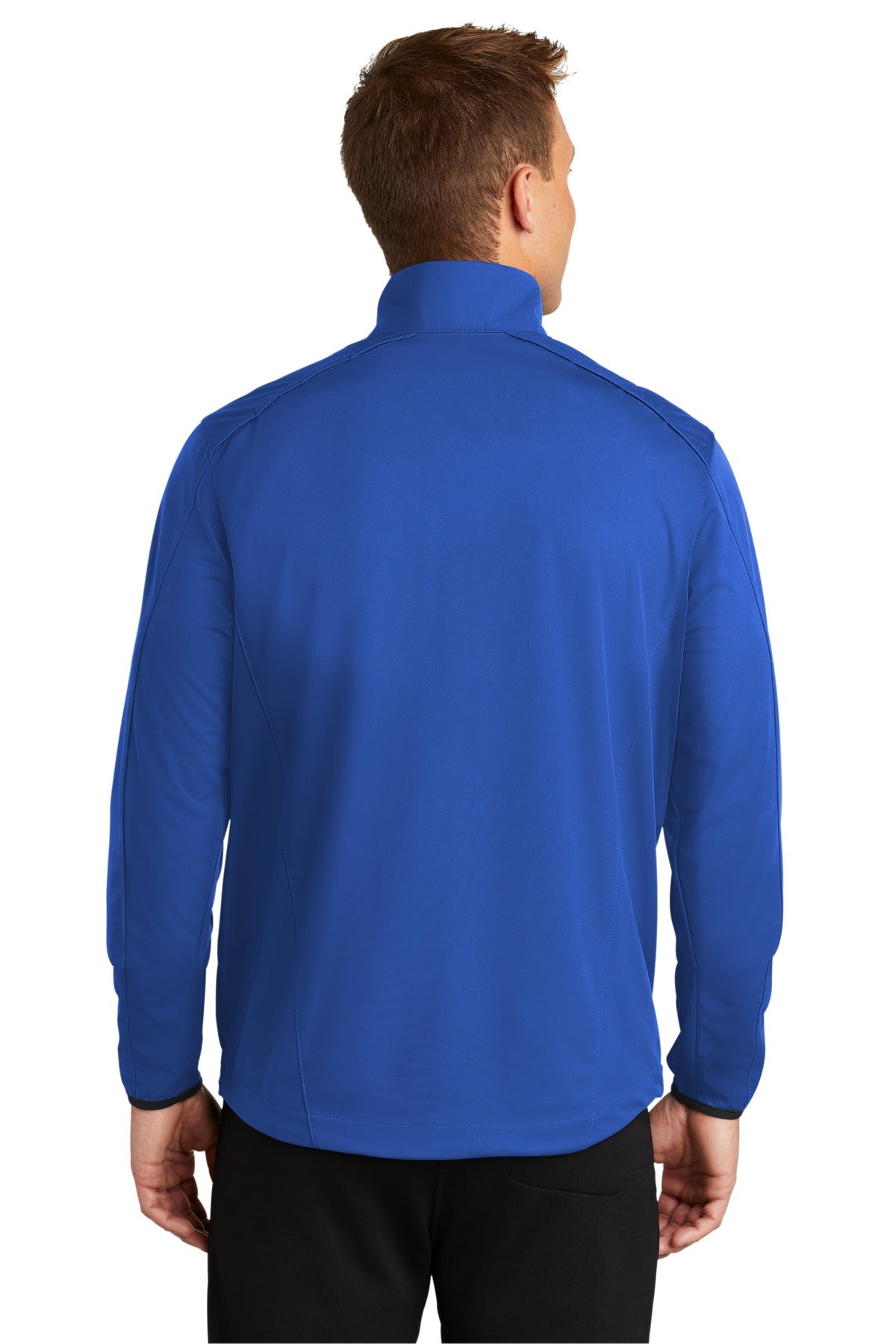 Port Authority Active 1/2-Zip Soft Shell Jacket. J716 - True Royal - back