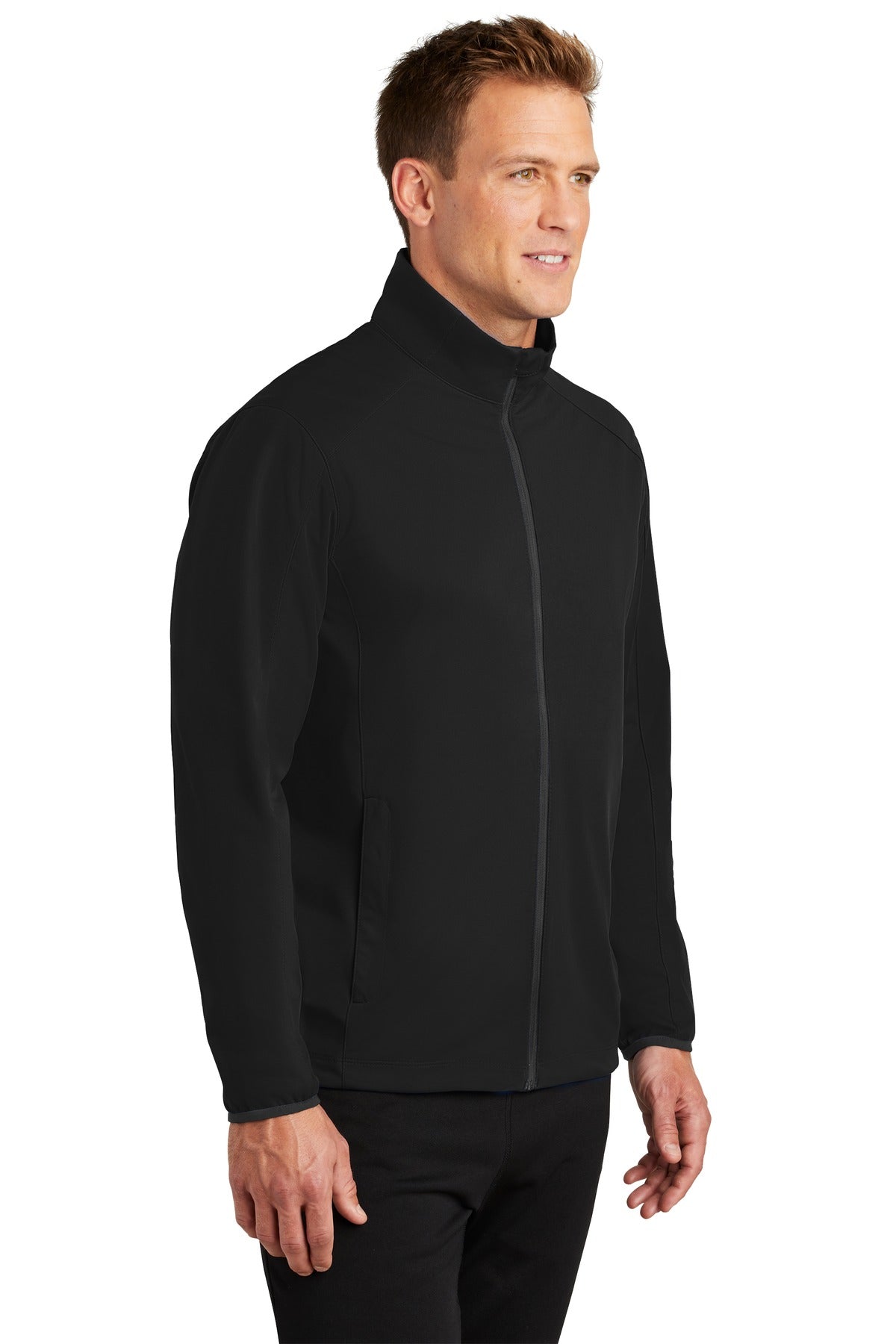 Port Authority Active Soft Shell Jacket. J717 - Deep Black - three_q