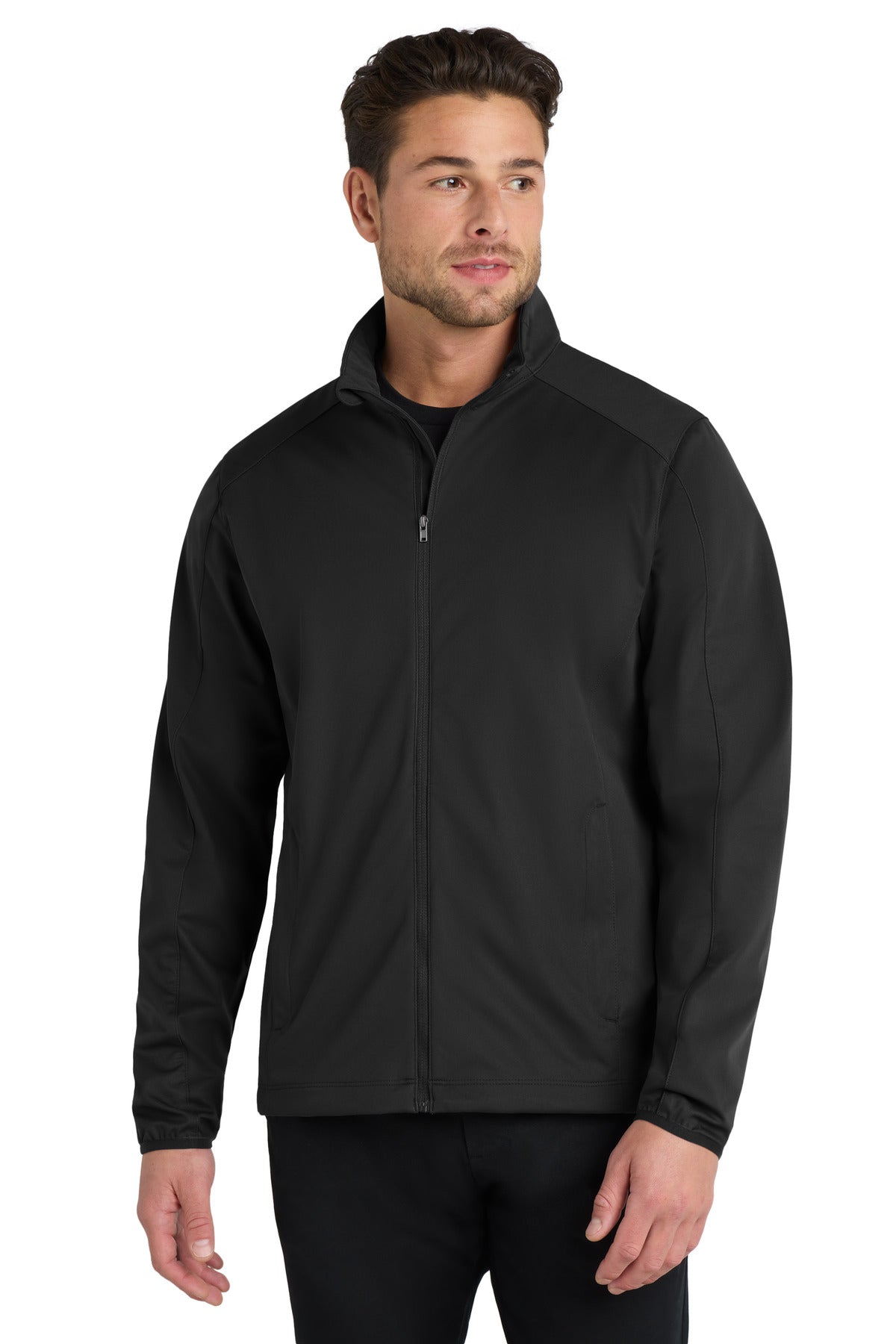 Port Authority Active Soft Shell Jacket. J717 - Deep Black - front